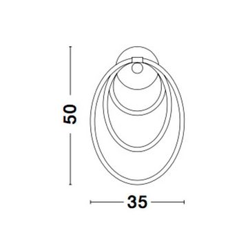 Nova Luce LED Wandleuchte LED Wandleuchte Cerelia in Gold 3x 9,83W 1860,99lm, keine Angabe, Leuchtmittel enthalten: Ja, fest verbaut, LED, warmweiss, Wandleuchte, Wandlampe, Wandlicht