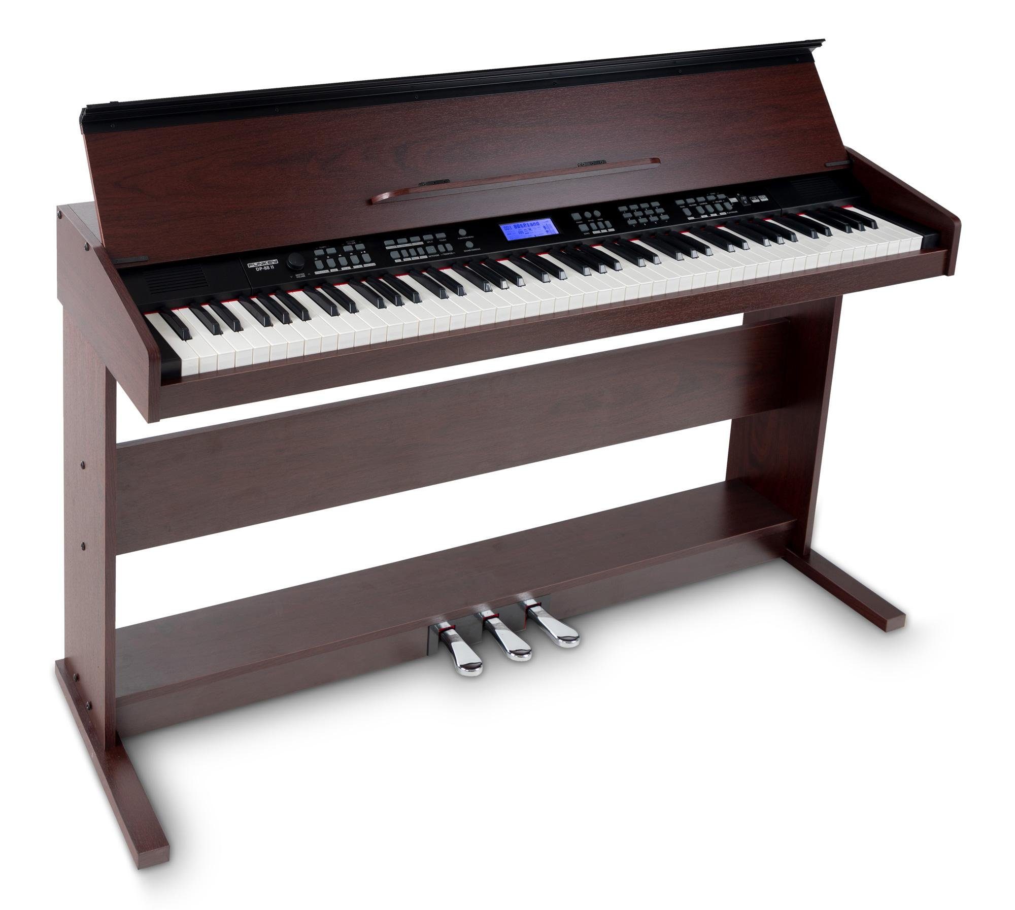 Digital 88 Tasten Akku Keyboard Stage Piano USB Bluetooth MIDI 128 Sounds Tasche 