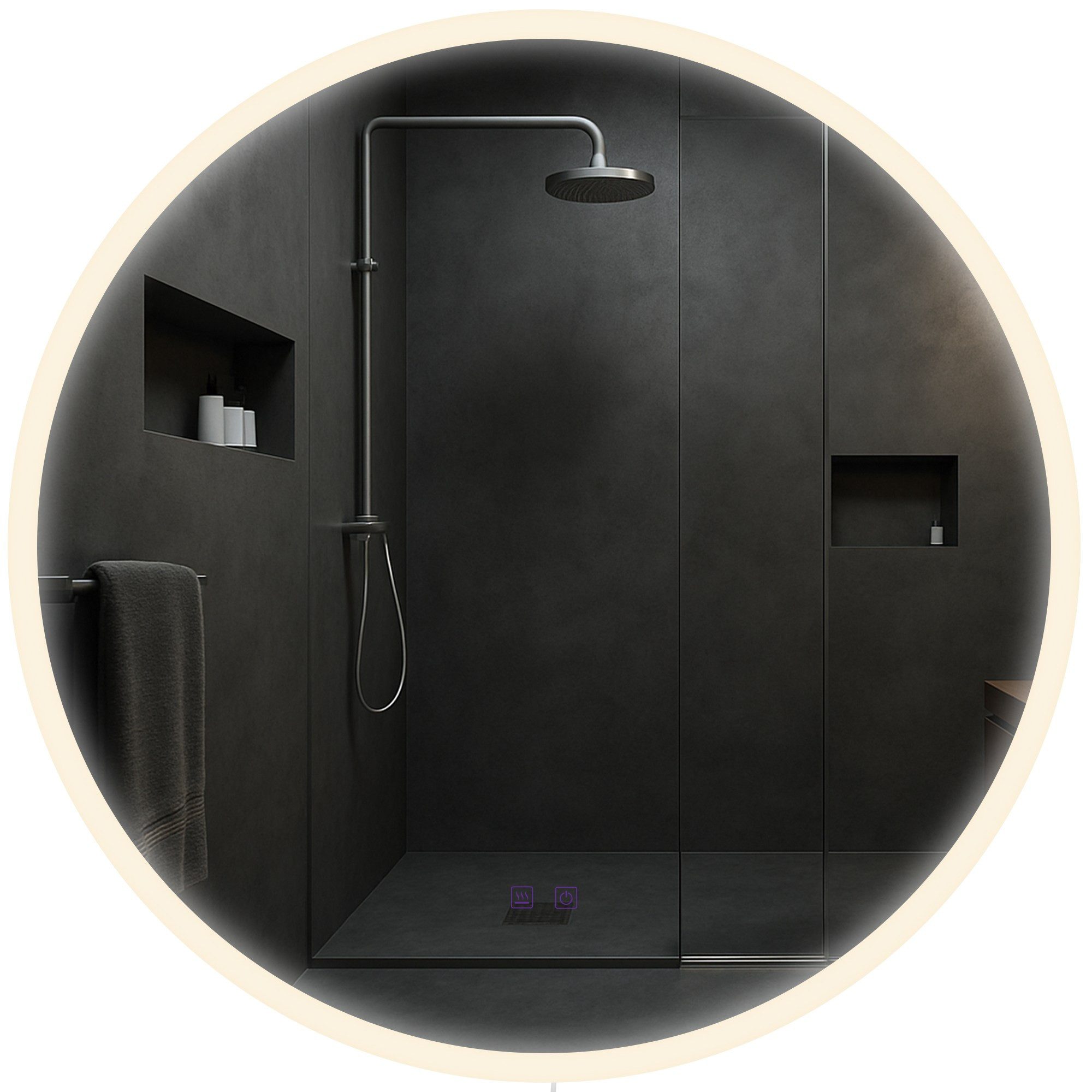 CLP Wandspiegel Laconia (1er), Bluetooth-Lautsprecher, Anti-Fog, LED-Licht, IP44 – Bild 5 von 5