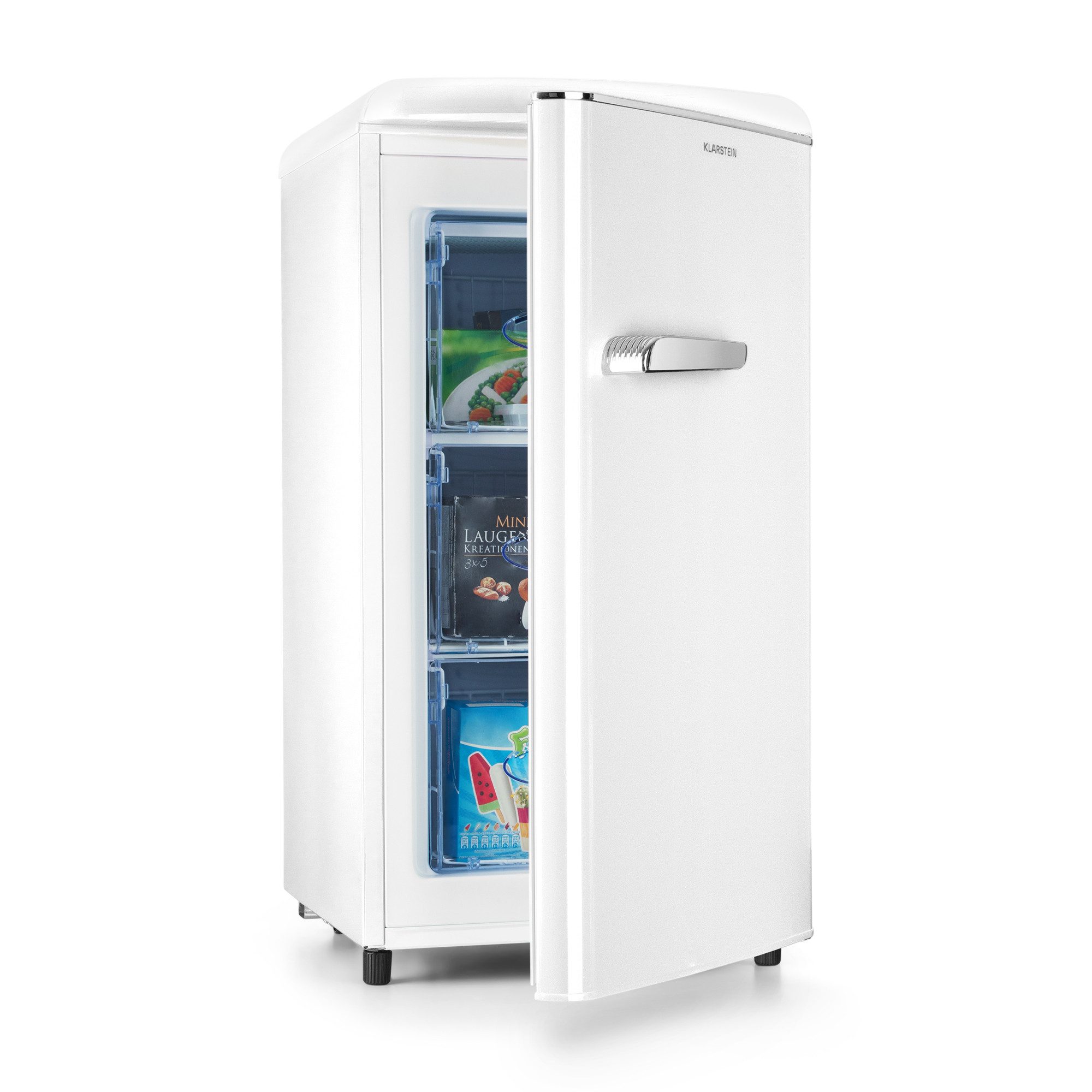 Klarstein Gefrierschrank 10045800, 90.5 cm hoch, 48 cm breit, Tiefkühlschrank freistehend Gefriertruhe Gefrierschrank groß Kühltruhe