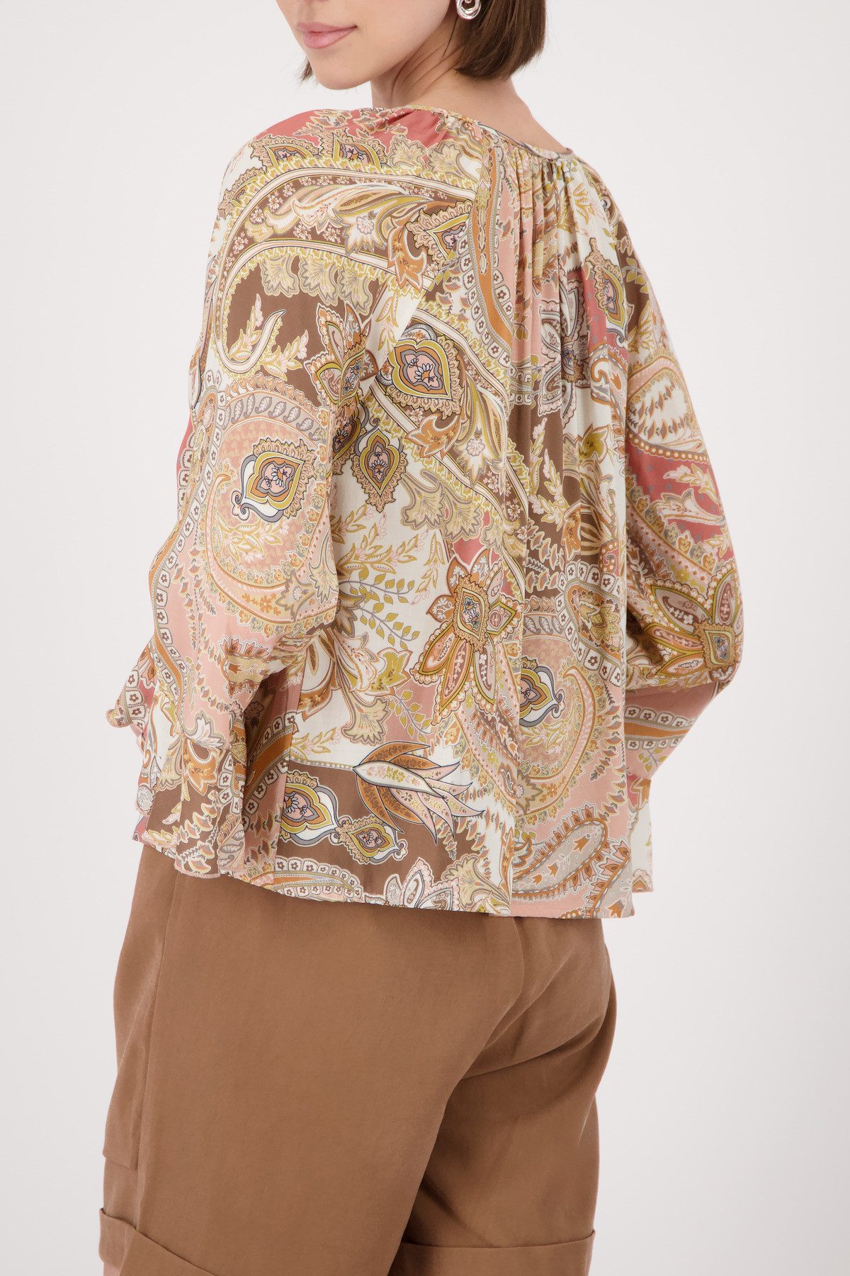 Monari Schlupfbluse Bluse Paisleydruck allover Regular fit mit Paisleymuster
