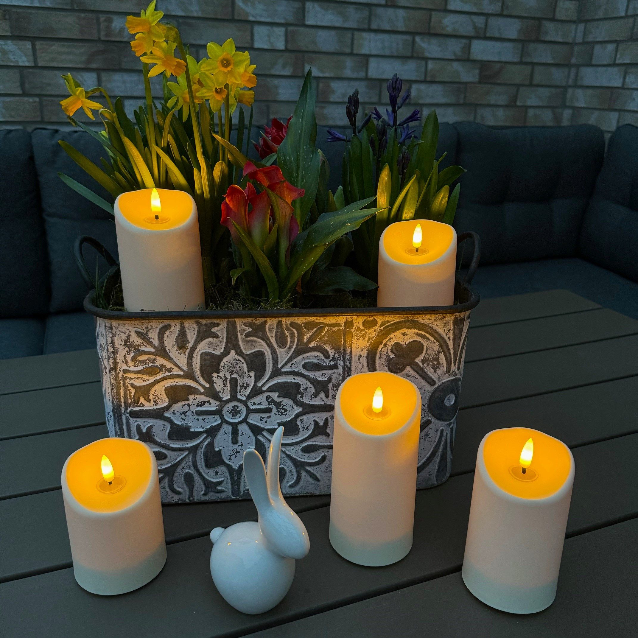 Online-Fuchs LED-Kerze Kerzen Set in Creme, günstig online kaufen