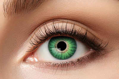 Eyecatcher Farblinsen »Farbige leaf Kontaktlinsen. Grüne Effektlinsen. Jahreslinsen.«, farbige Konatktlinsen