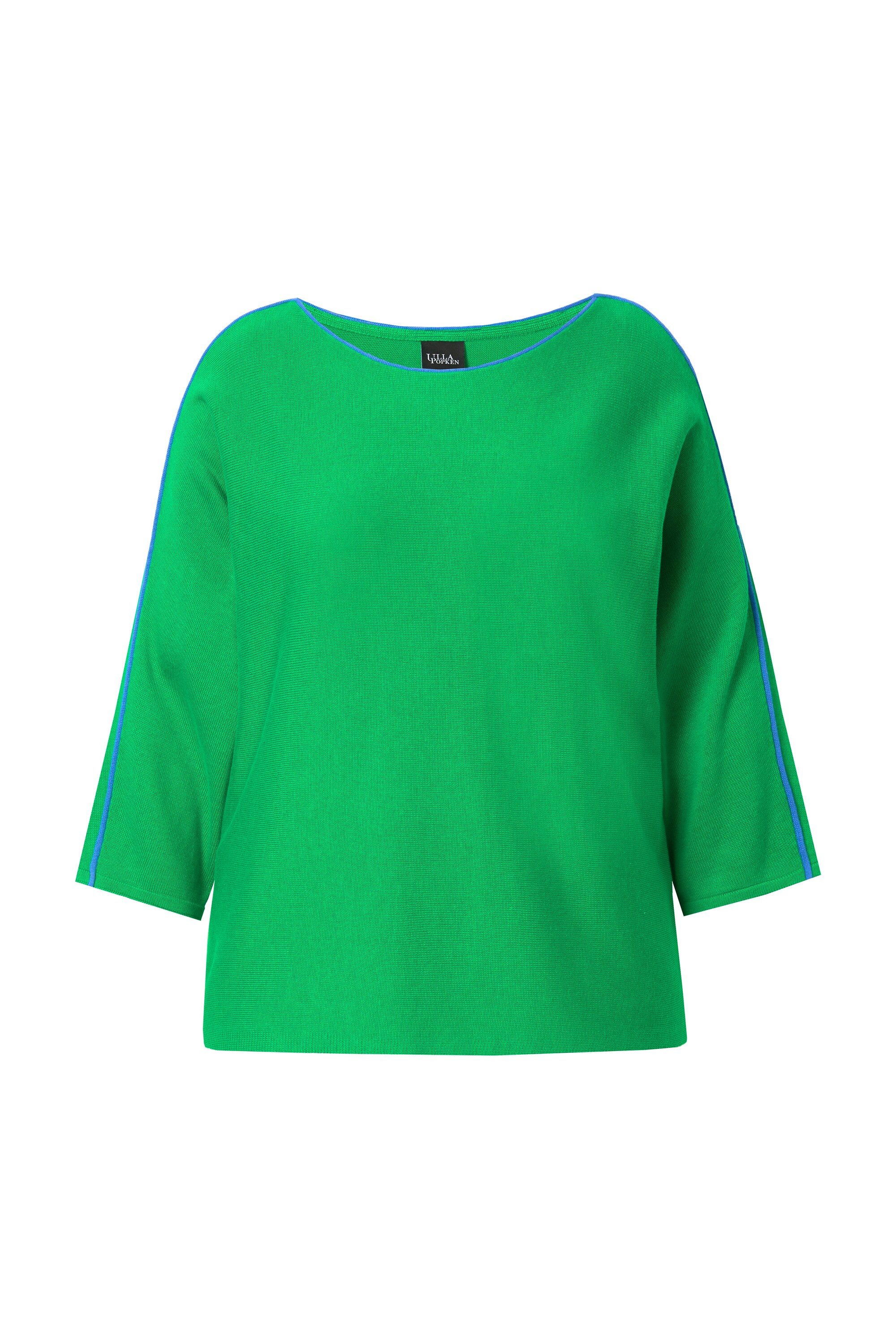 Ulla Popken Strickpullover Pullover Piping U-Boot-Ausschnitt günstig online kaufen