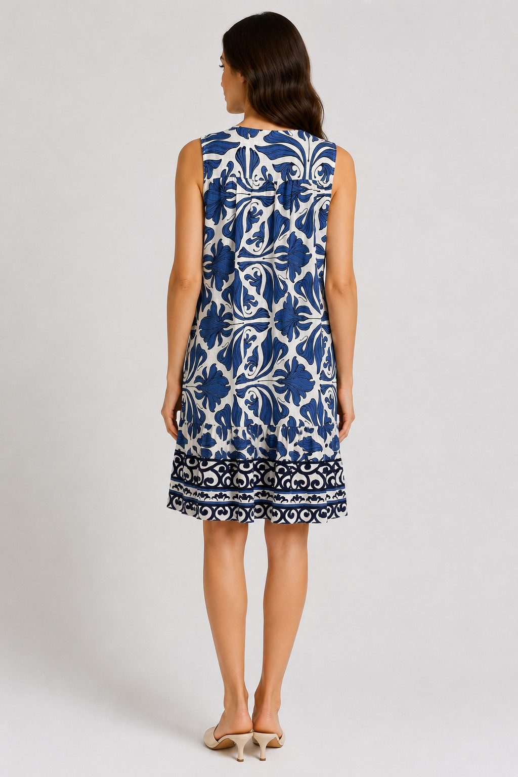 ITALY VIBES Sommerkleid - ärmelloses Kleid mit Blütenmuster Printmix für Damen ONE SIZE / passend für Größe M - XL – Bild 3 von 5