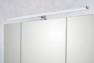 Saphir Spiegelschrank Quickset 360 Badschrank, 3 Spiegeltüren, 6 Einlegeböden, 110 cm breit inkl. LED-Beleuchtung, Türdämpfer, Schalter-/Steckdosenkombination