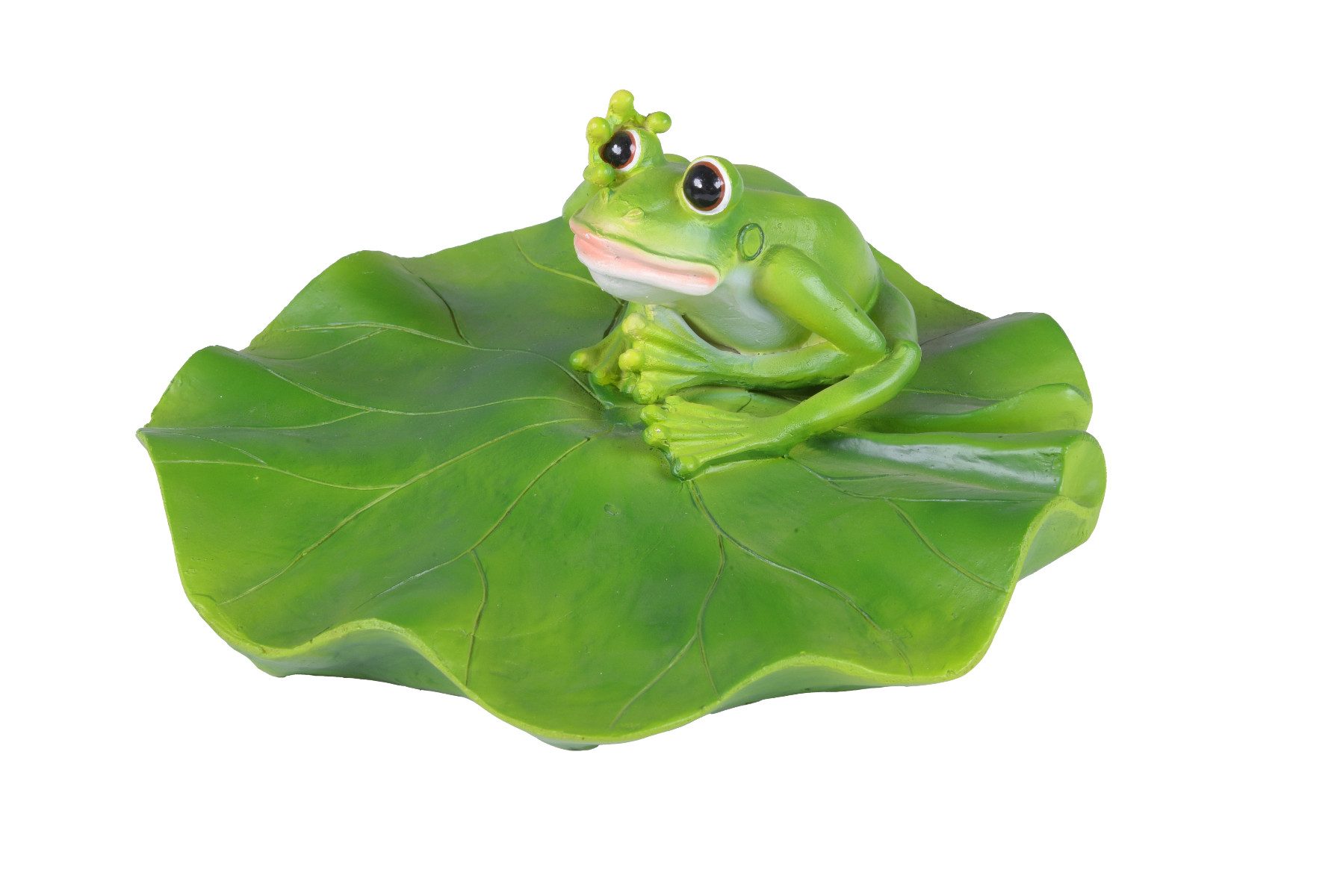 finehomegarden Teichfigur Frosch auf Seerose schwimmend günstig online kaufen