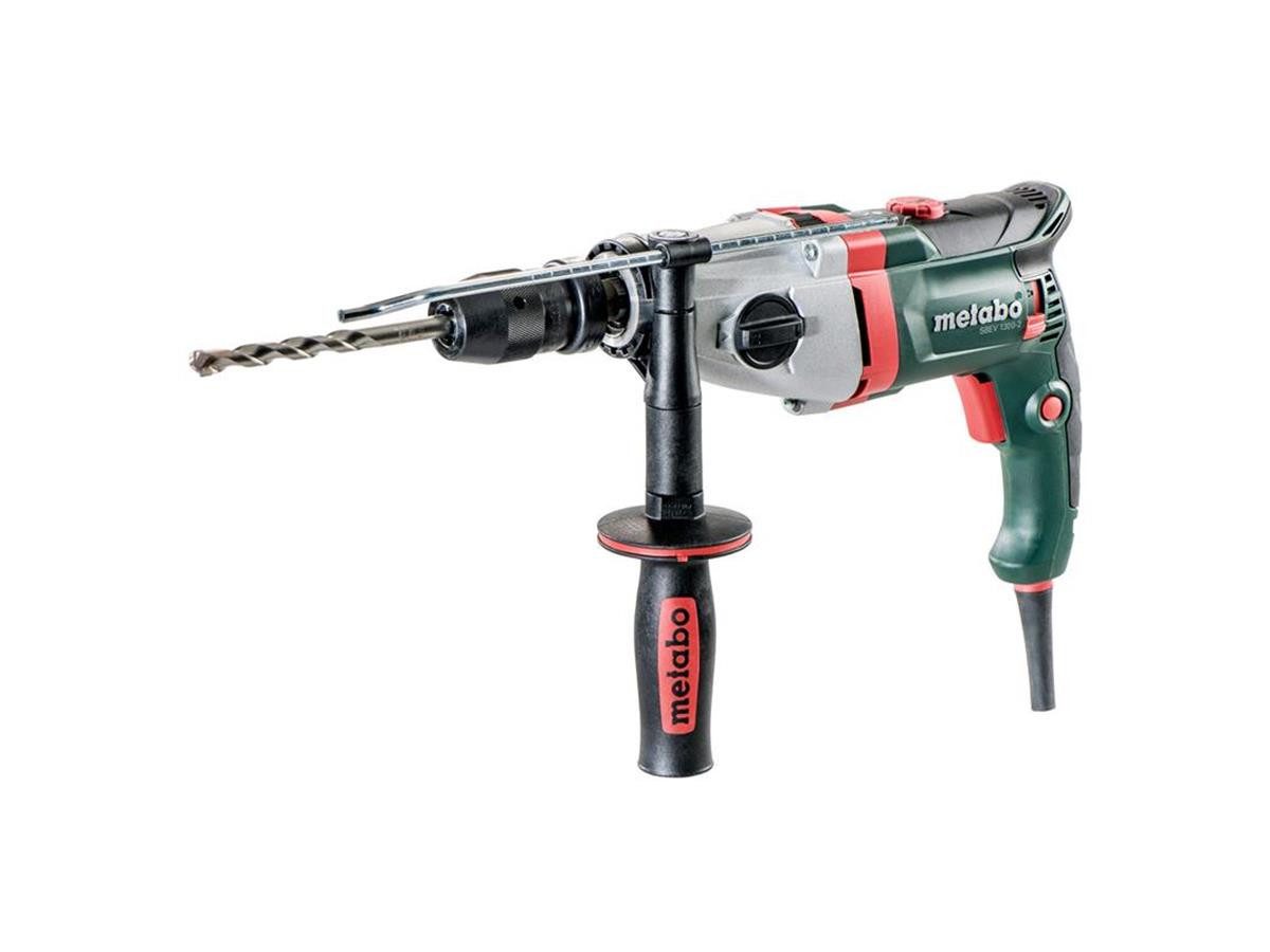 metabo Schlagbohrmaschine SBEV 1300-2, max. 3100 U/min, (Set, 5-tlg), inkl. metaBOX 145 L, Rechts-Linkslauf, Überlastungsschutz