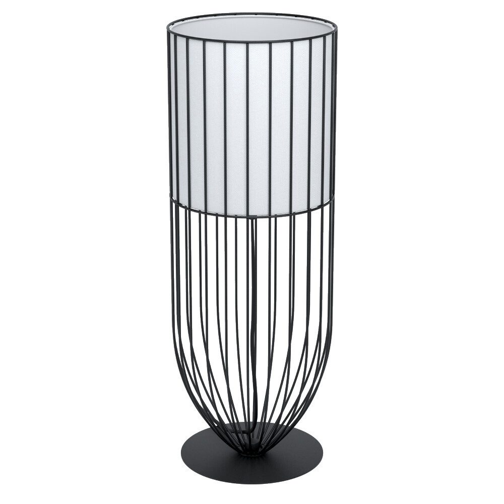 EGLO LED Leselampe "NOSINO" Metall, schwarz, rund, 60W, E27, IP20, ø220mm