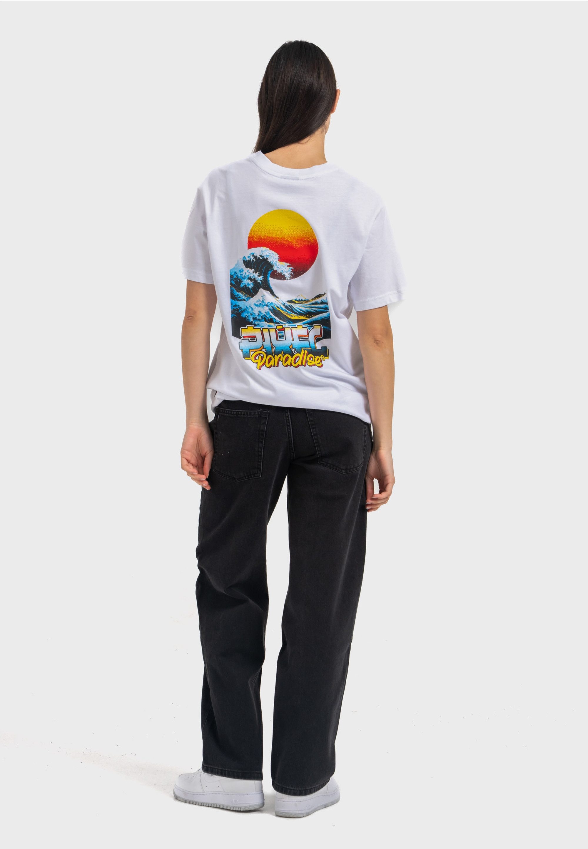 Oldskull T-Shirt Retro Pixel Wave Logo Graphic im zeitlosen Retro-Design mit Vintage-Print