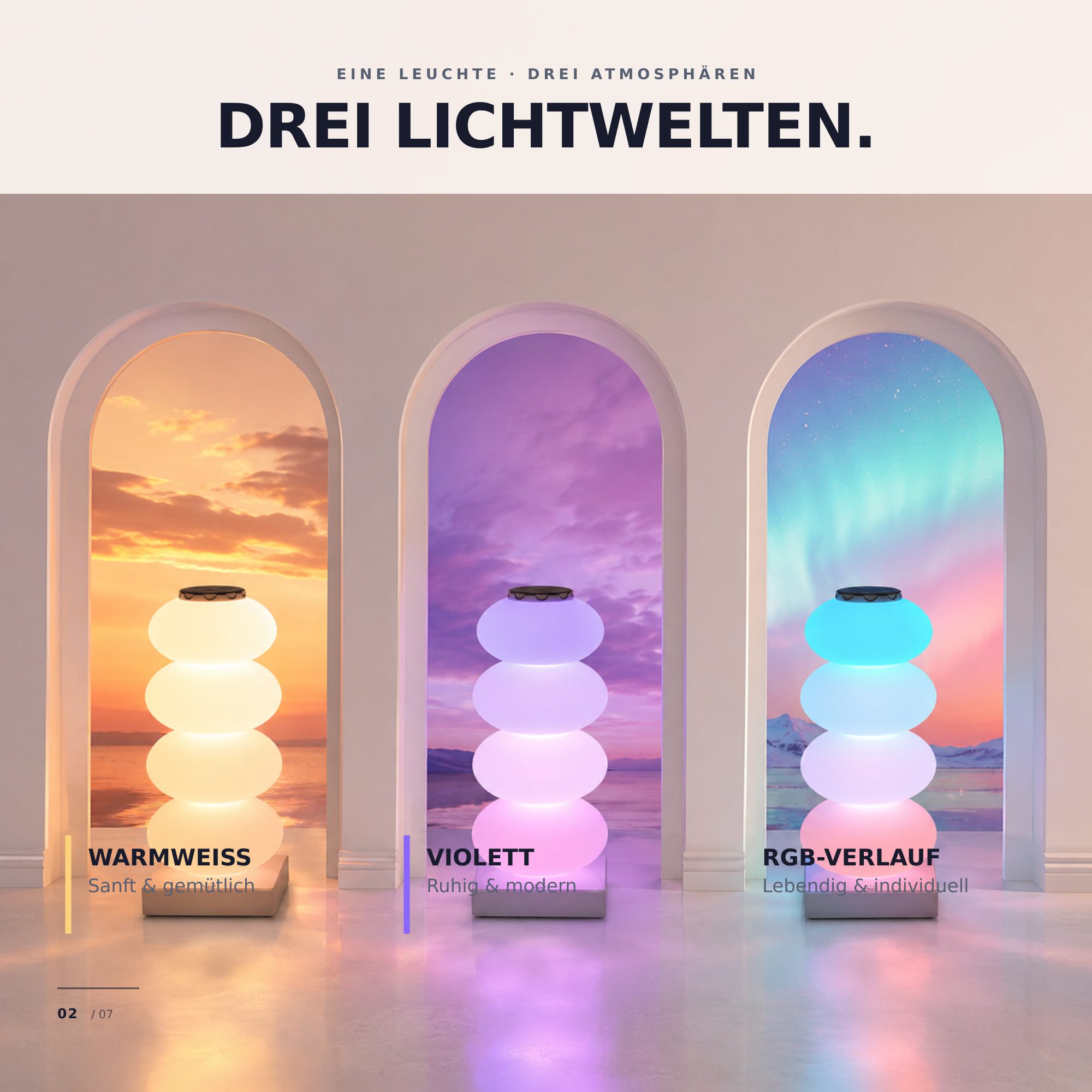 Luckice LED Nachttischlampe RGB LED Touch-Tischlampe im Süßigkeitenkürbis-Design, Nachttischlampe mit Farbwechsel, USB-Tischlampe für Schlafzimmer, Wohnzimmer u – Bild 3 von 5