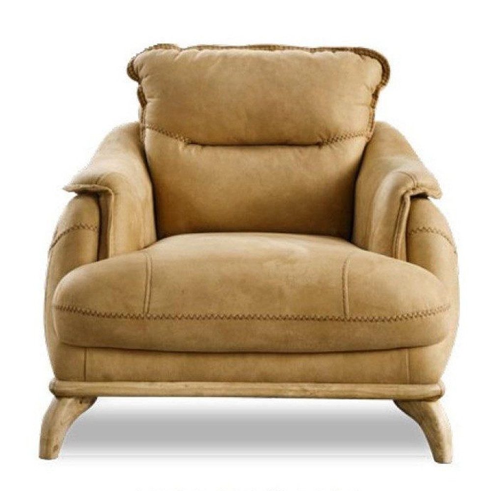 Sessel Italienischer Relaxsessel in Beige mit Polyätherschaum-Polsterung