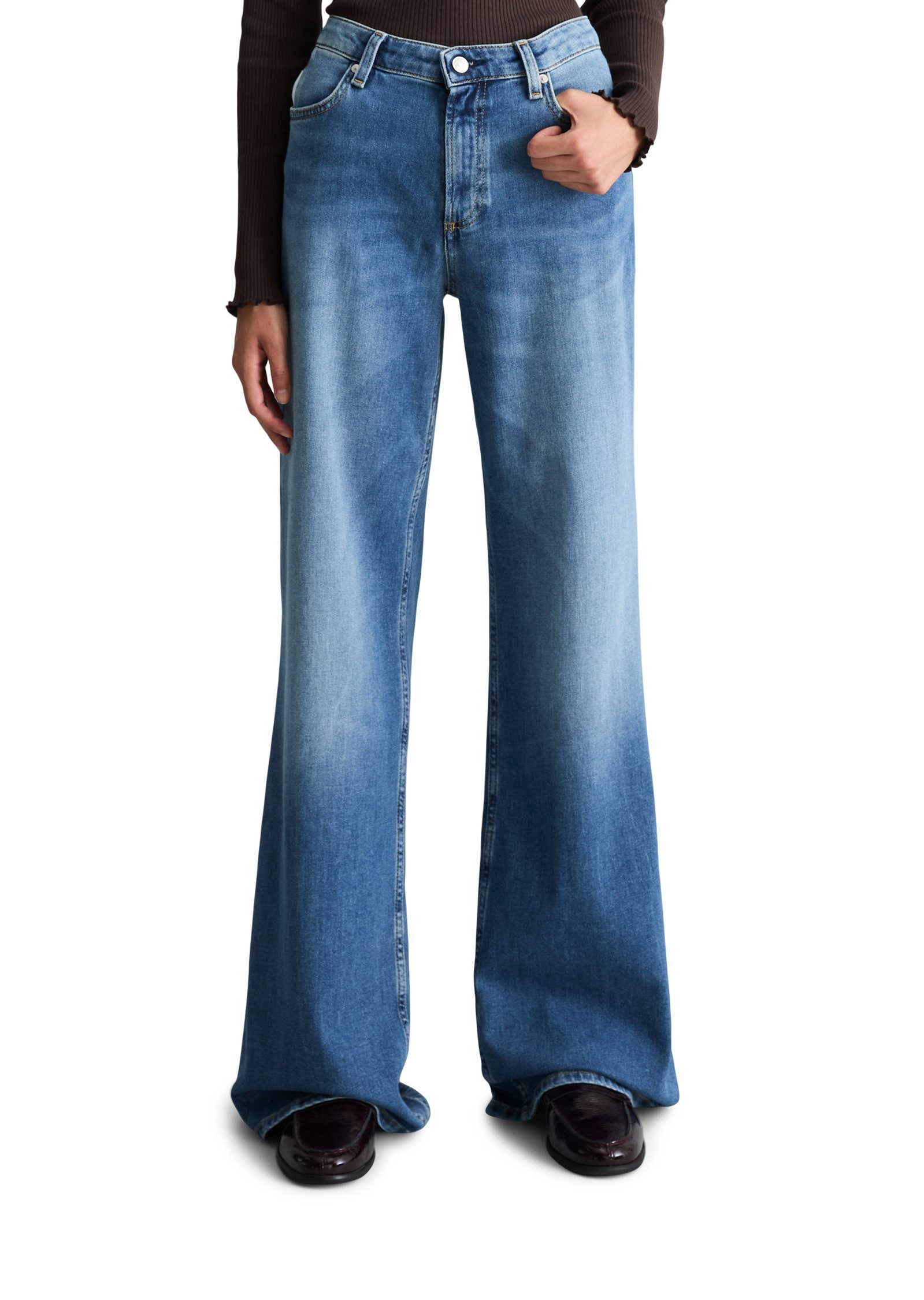 Marc O'Polo DENIM Schlagjeans aus Organic Cotton-Stretch