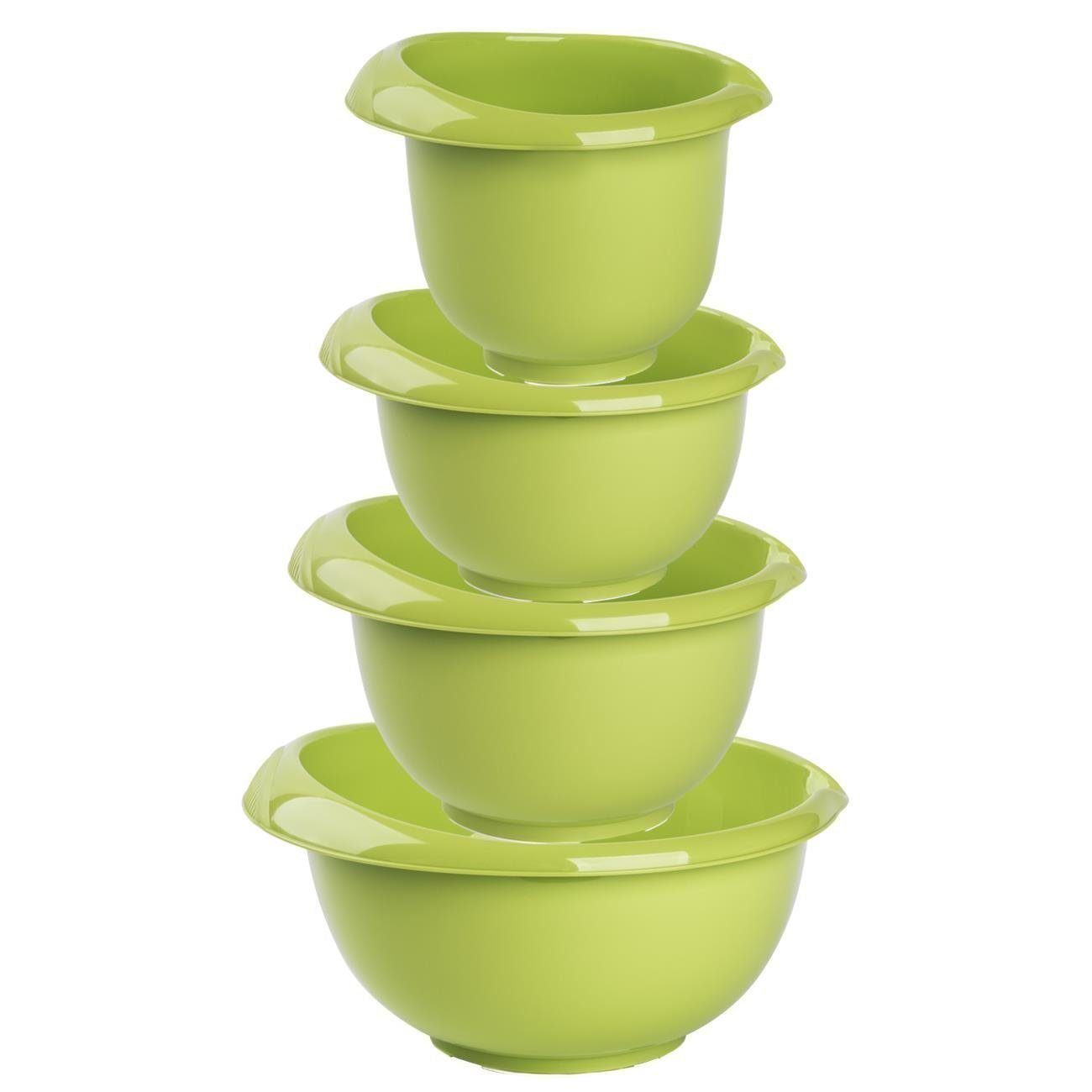 Engelland Rührschüssel Backschüssel-Set, Kunststoff, (Vorteils-Set, 4-tlg), spülmaschinengeeignet, mikrowellengeeignet, Ausgusslippe