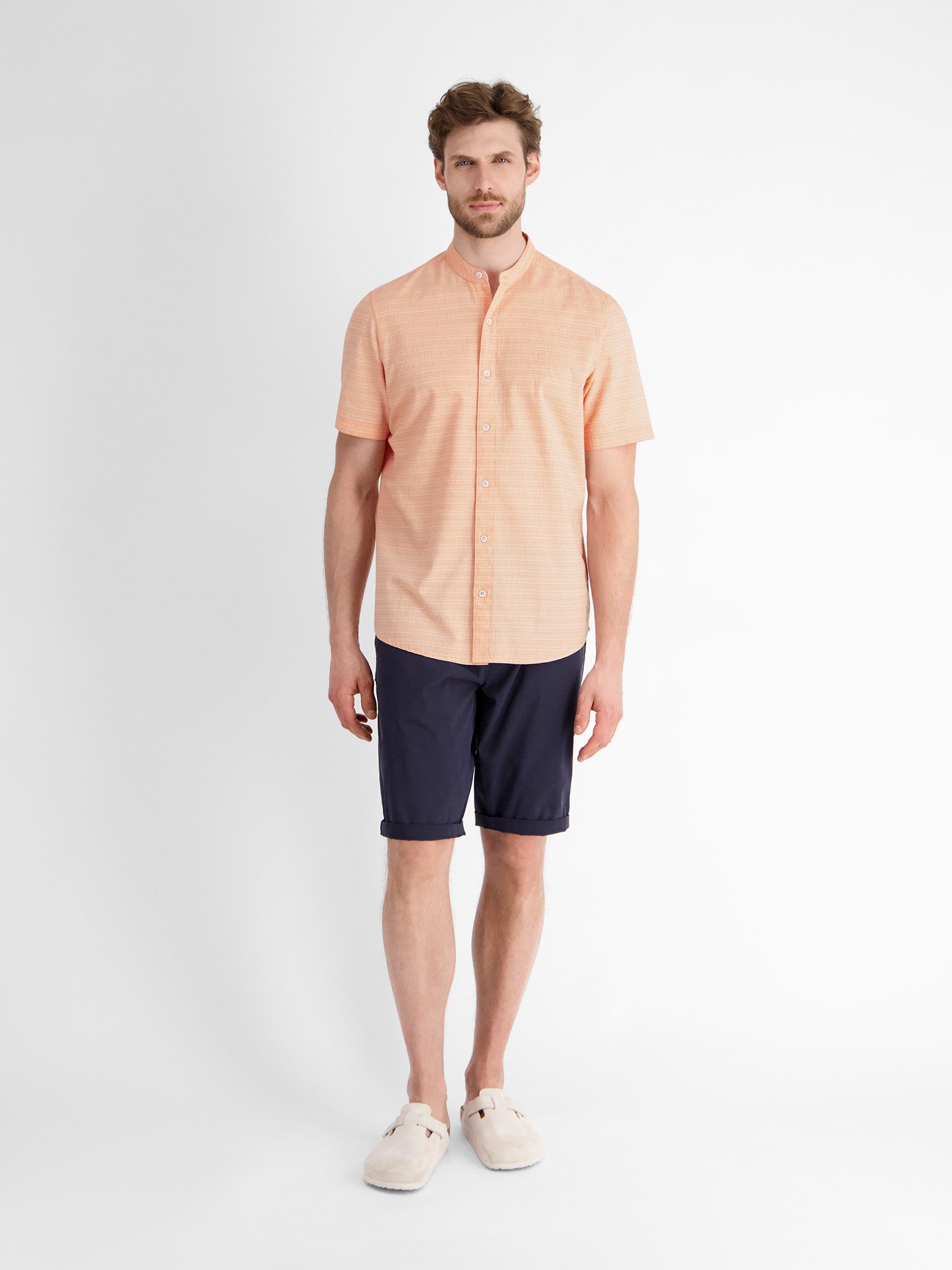 LERROS Kurzarmhemd LERROS Kurzarmhemd in Seersuckerqualität