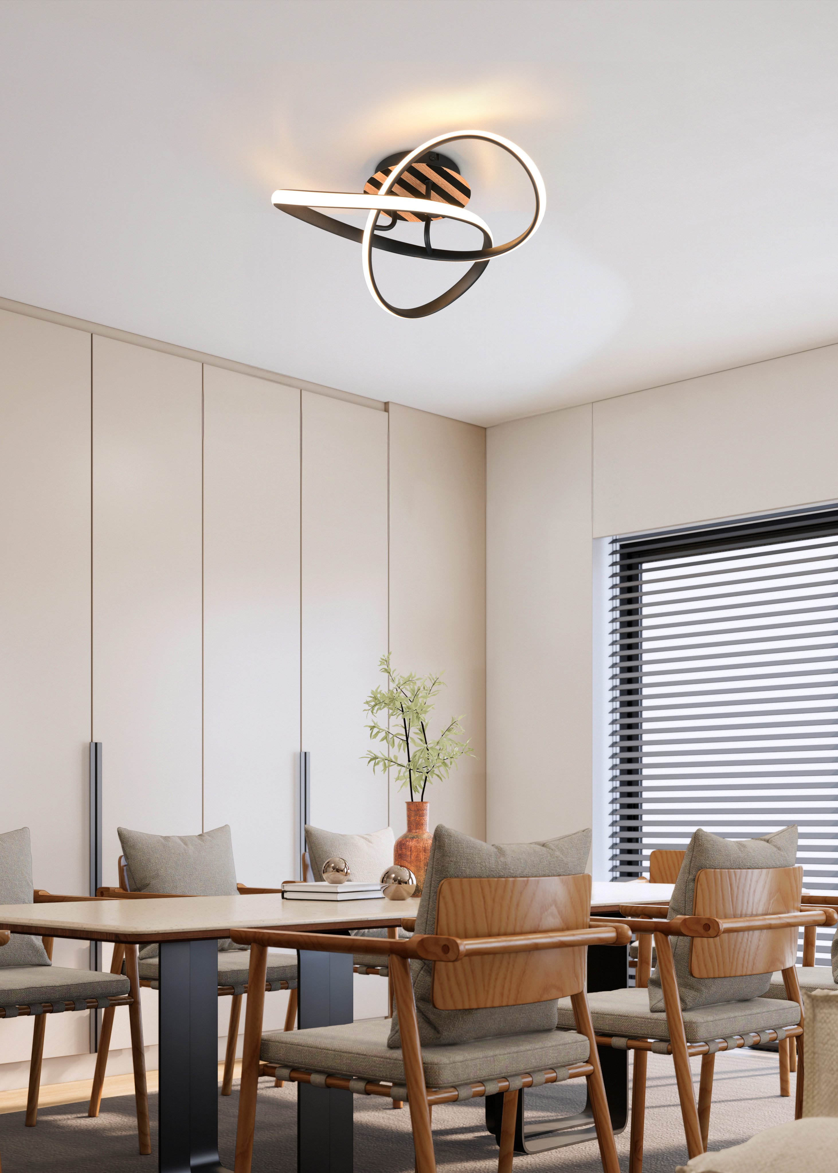 my home LED Deckenleuchte Unnestad, Deckenlampe warmweiß 3000K 15W, Print H günstig online kaufen