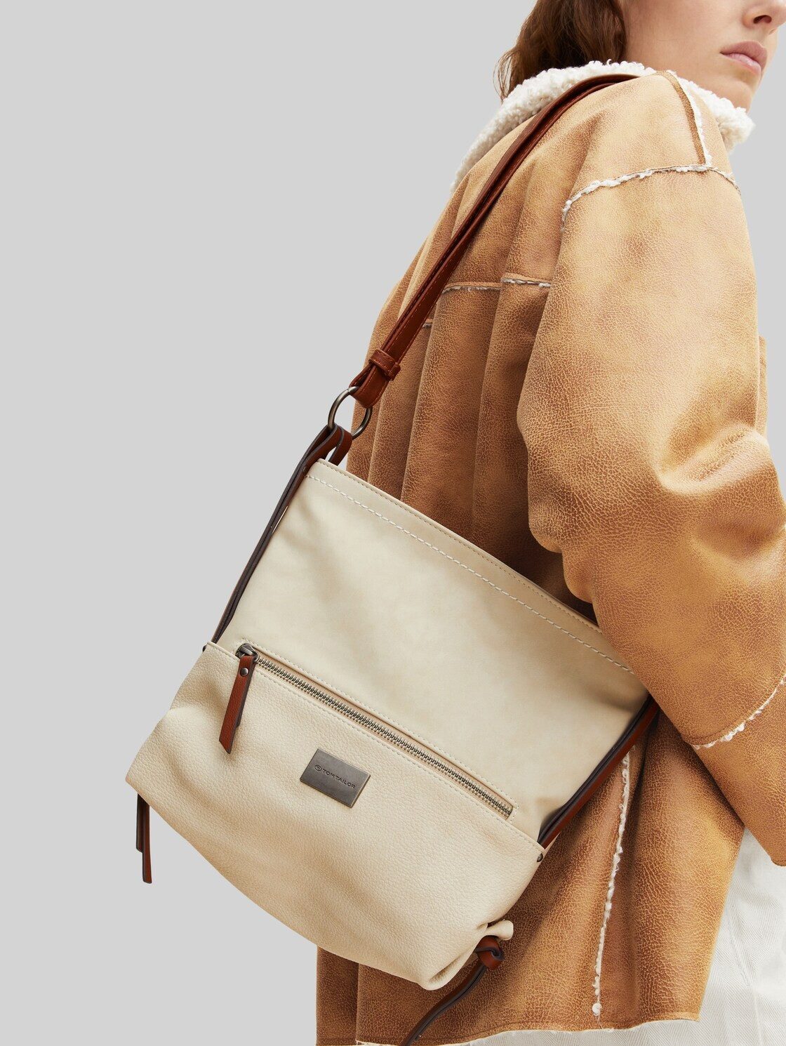 TOM TAILOR Umhängetasche Bags, TTELIN M Umhängetasche mit Material-Mix