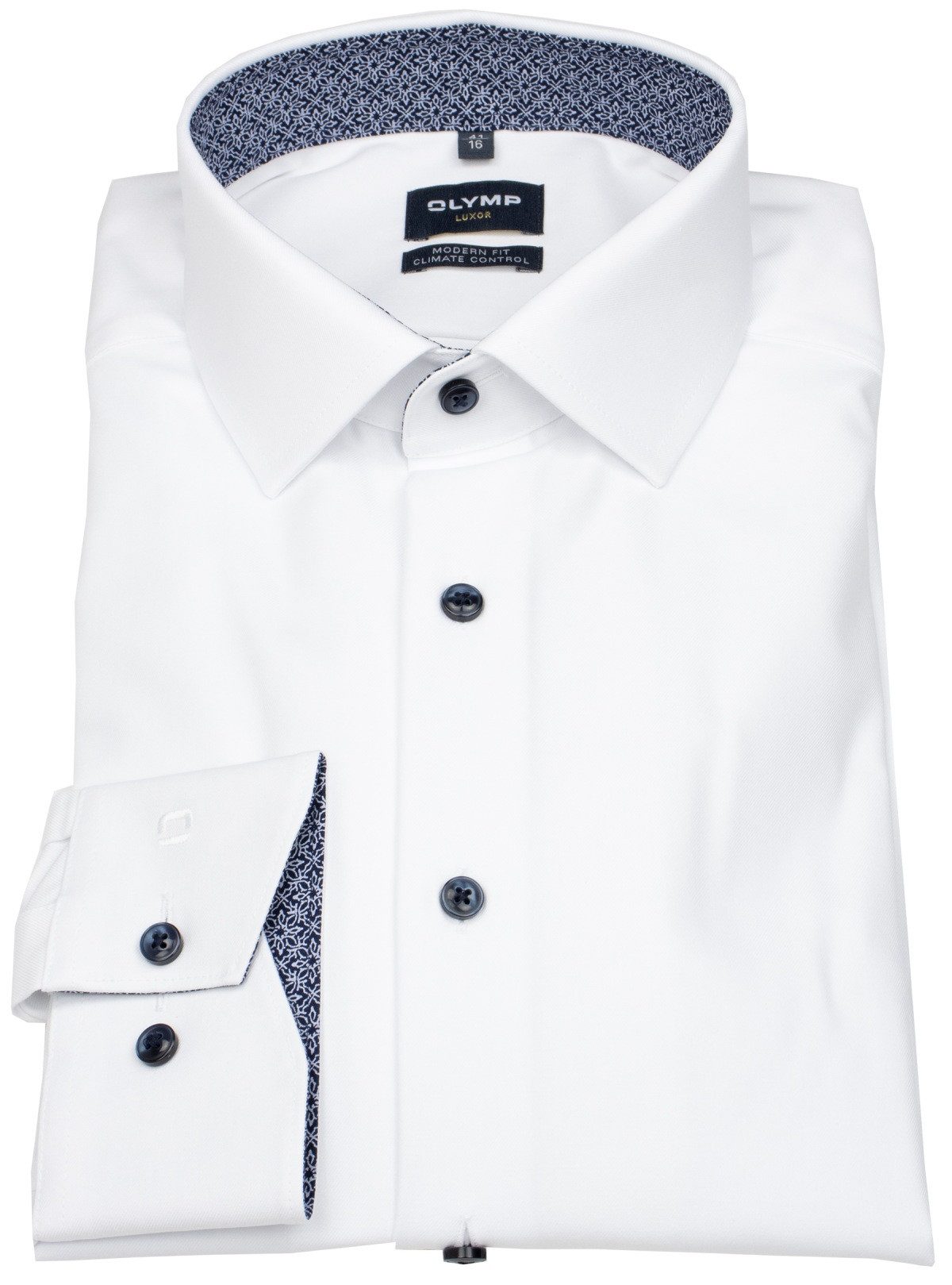 OLYMP Businesshemd Modern Fit leicht tailliert bügelfrei Kentkragen günstig online kaufen