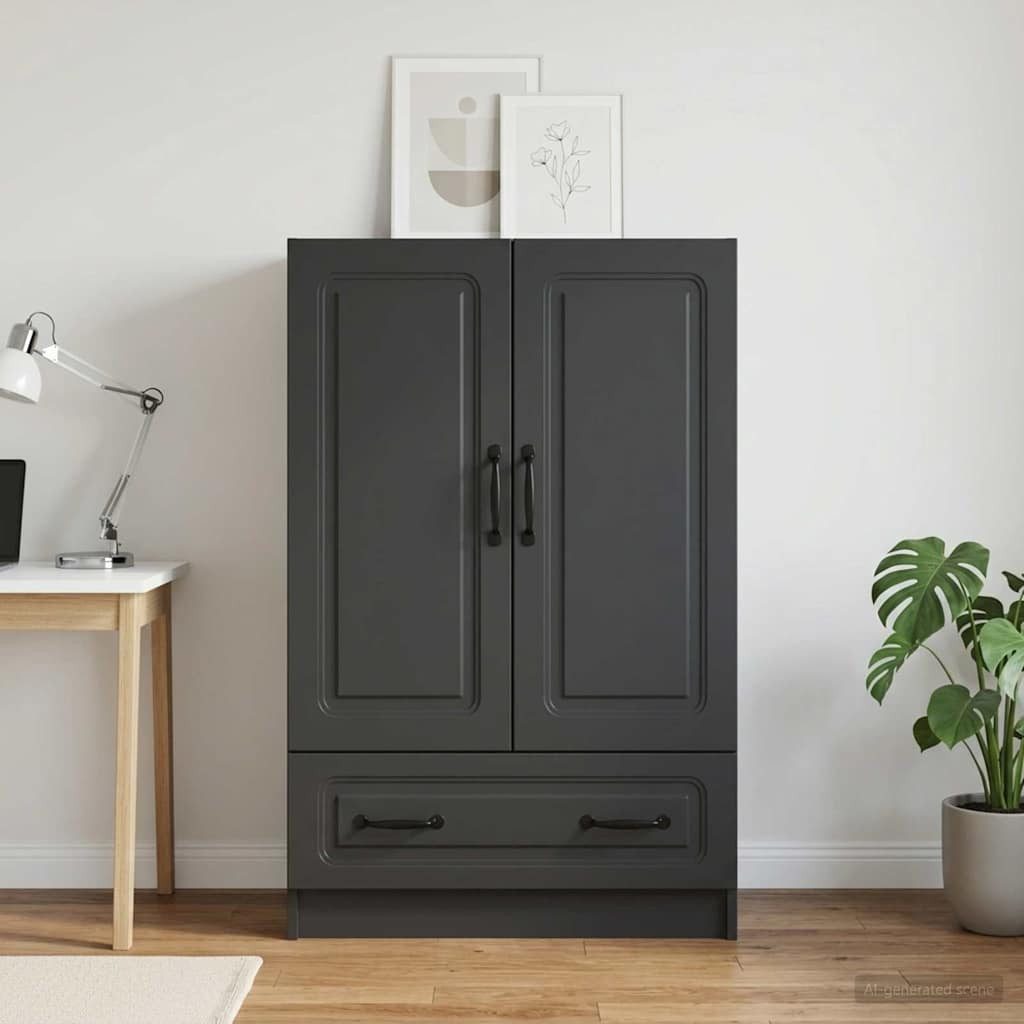 vidaXL Sideboard Sideboard Schwarz 66 x 34,5 x 92 cm Holzwerkstoff (1 St)