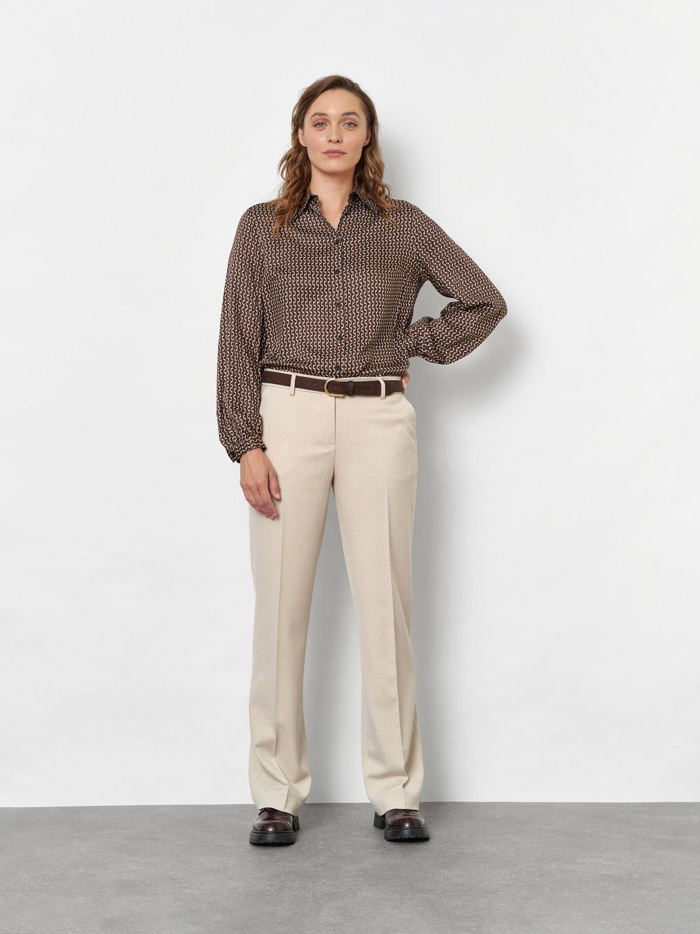 TONI Stoffhose Jenny Wide Leg mit Bügelfalten und Stretch