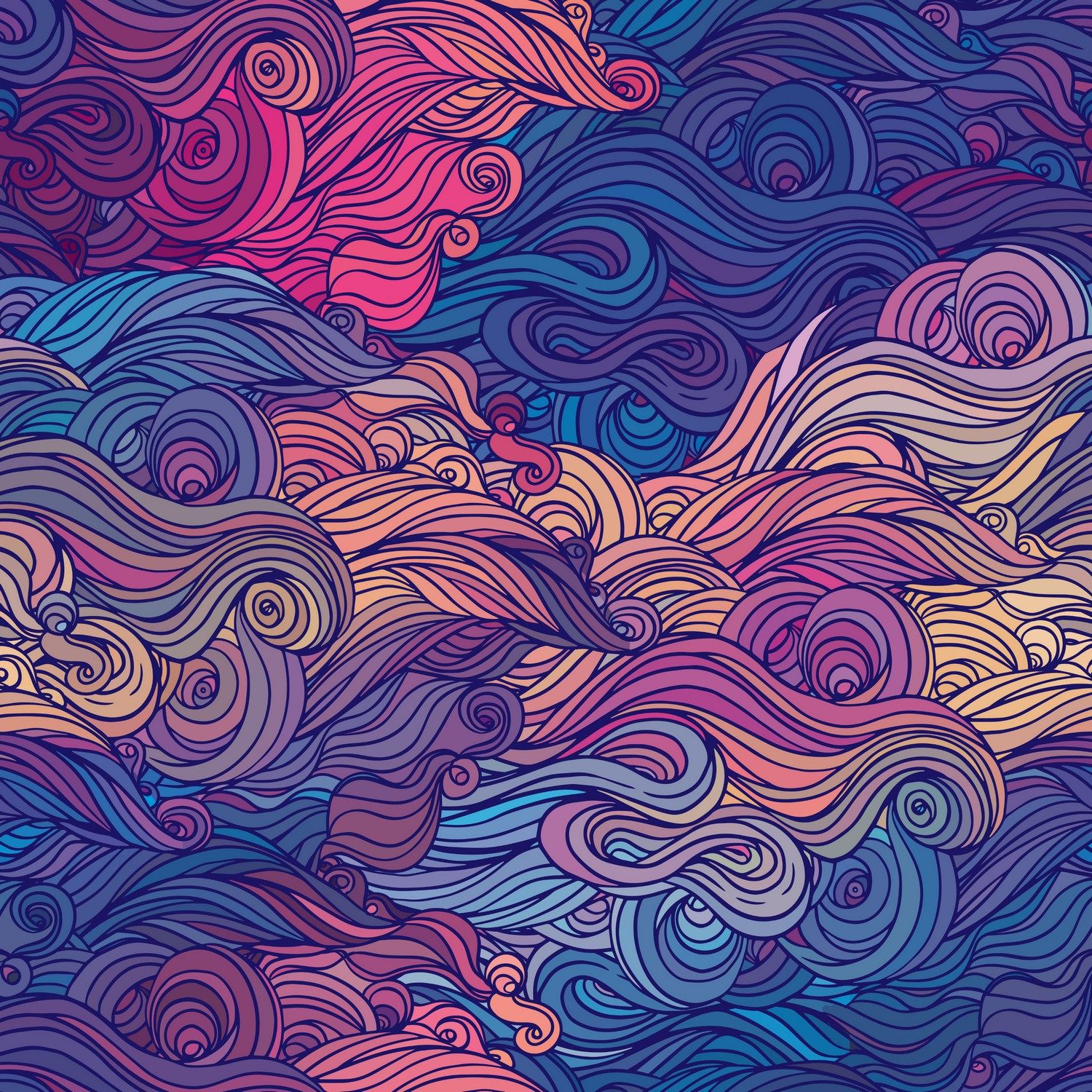 Wallario Möbelfolie Fantasievoller Wirbel