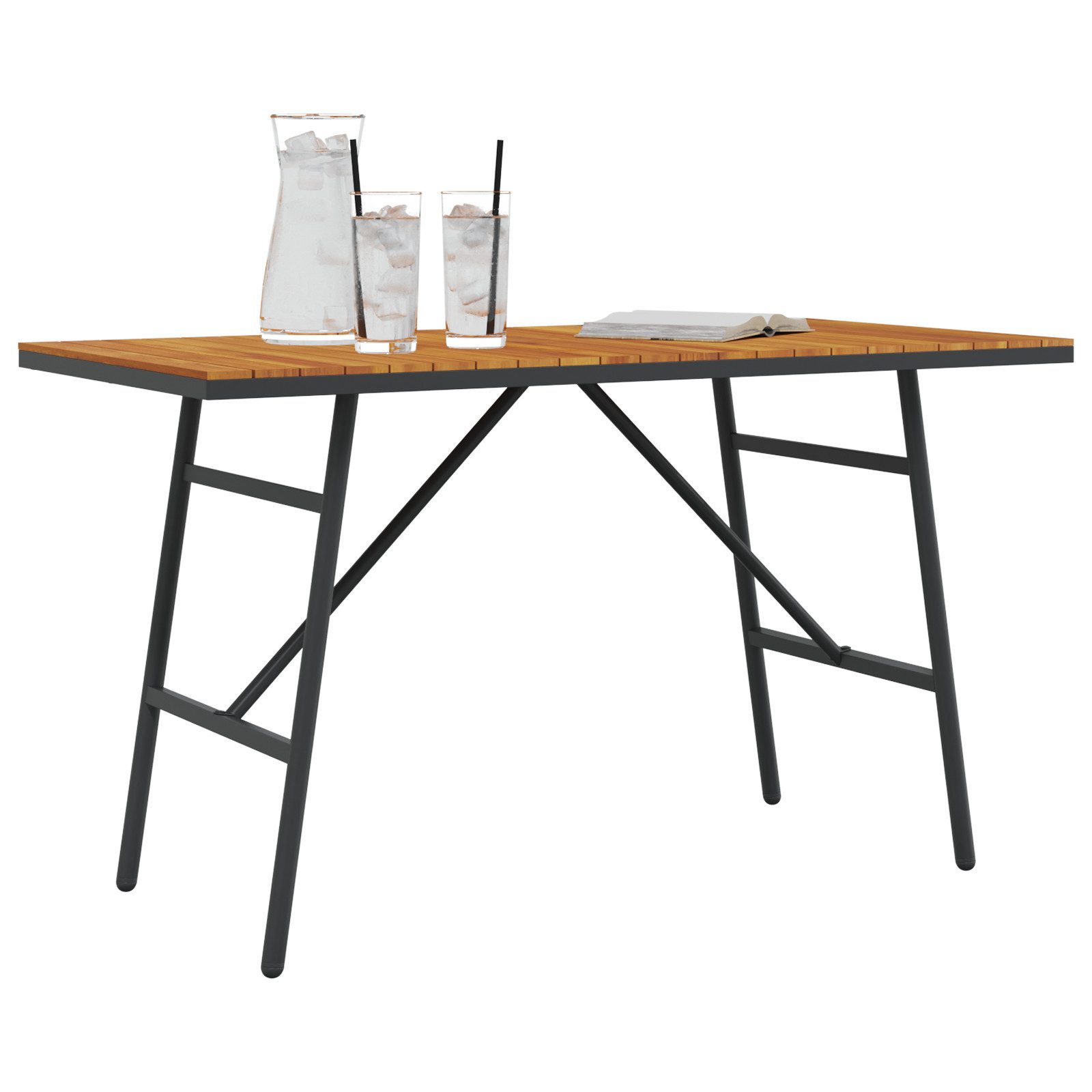vidaXL Gartentisch Esstisch - Schwarz, 110x55x62 günstig online kaufen