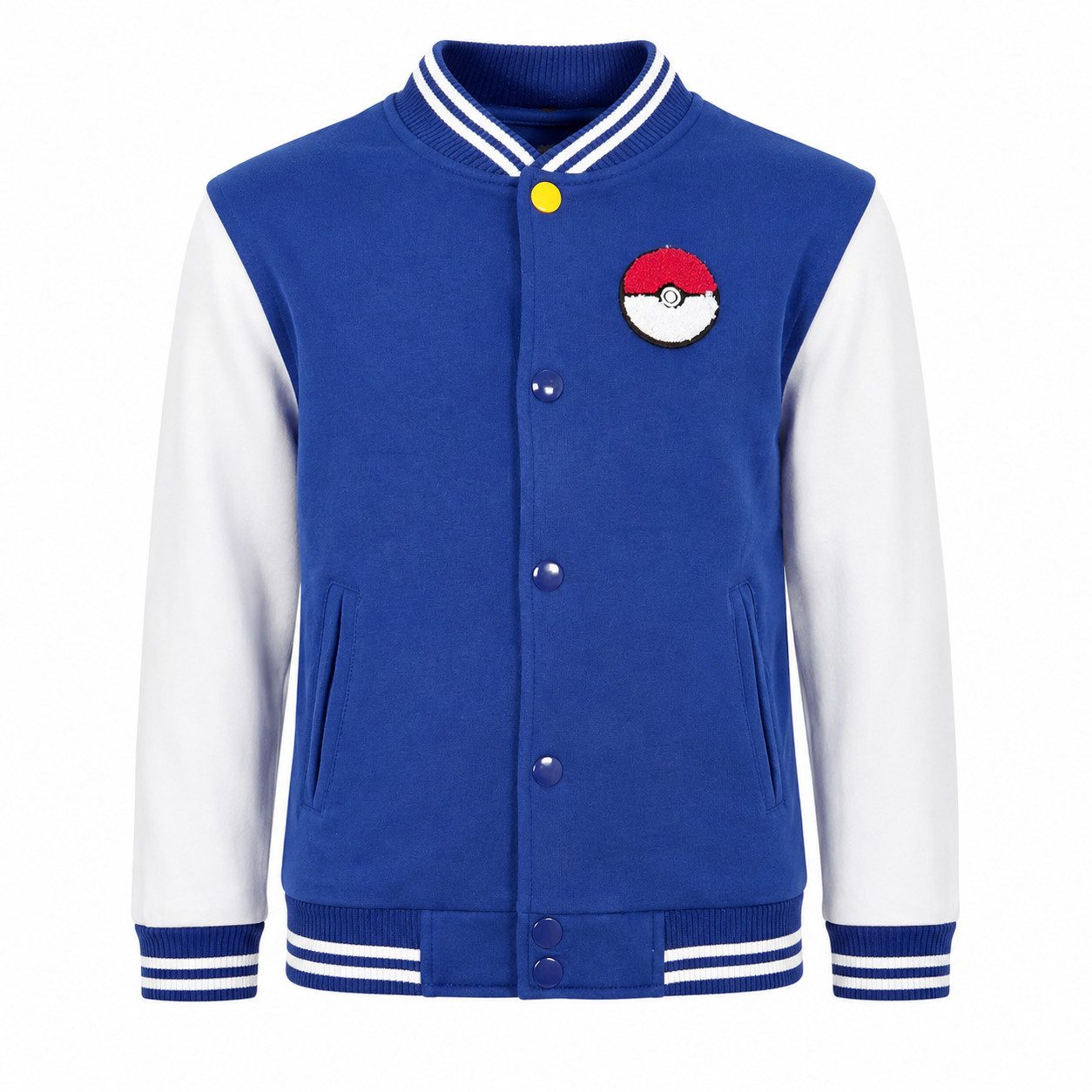 POKÉMON Baseballtrikot Pokemon Pikachu Kinder Jungen Kollege Baseball Jacke 100% Baumwolle, Gr. 104 bis 152