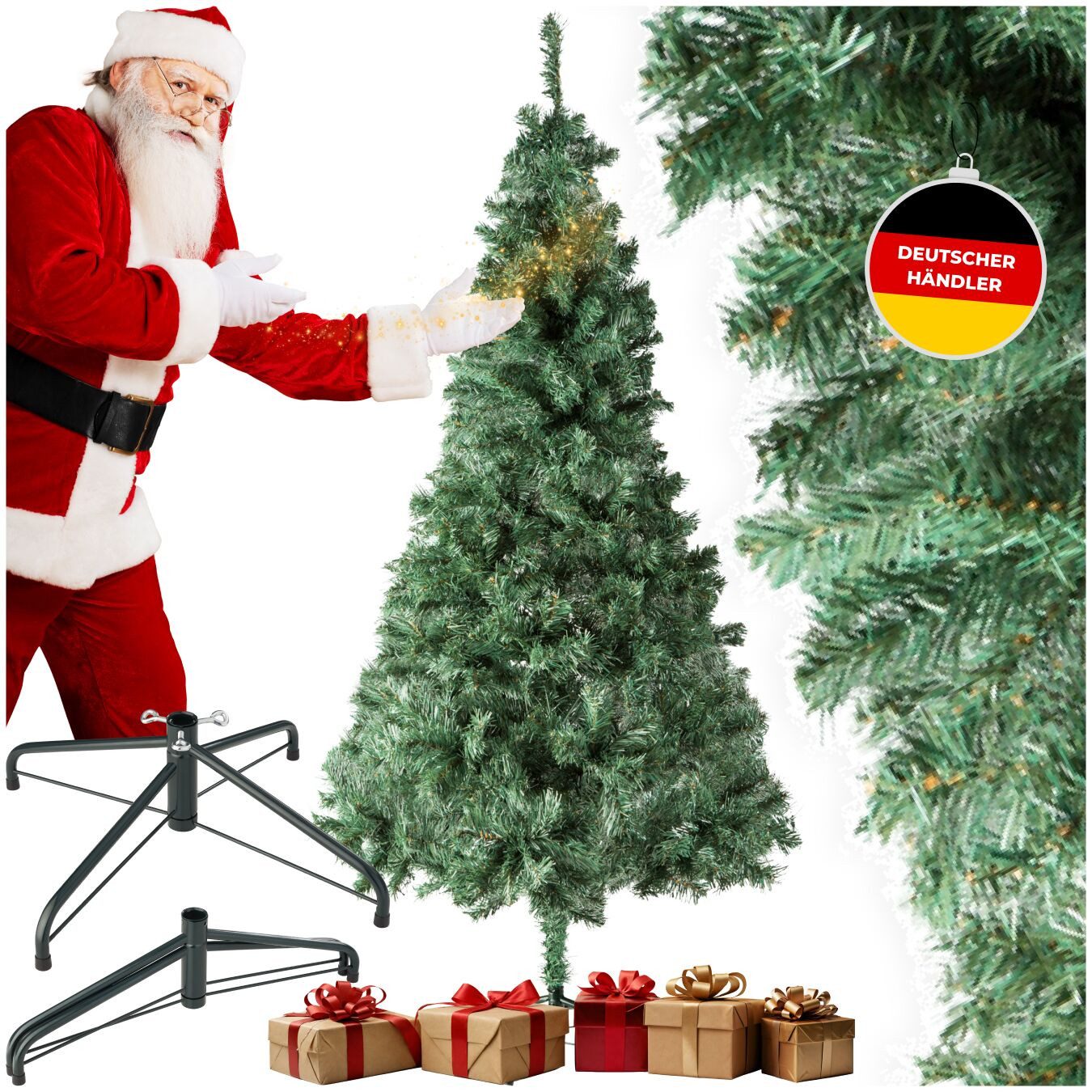 tectake Künstlicher Weihnachtsbaum Christbaum künstlich Tannenbaum 150-180c günstig online kaufen