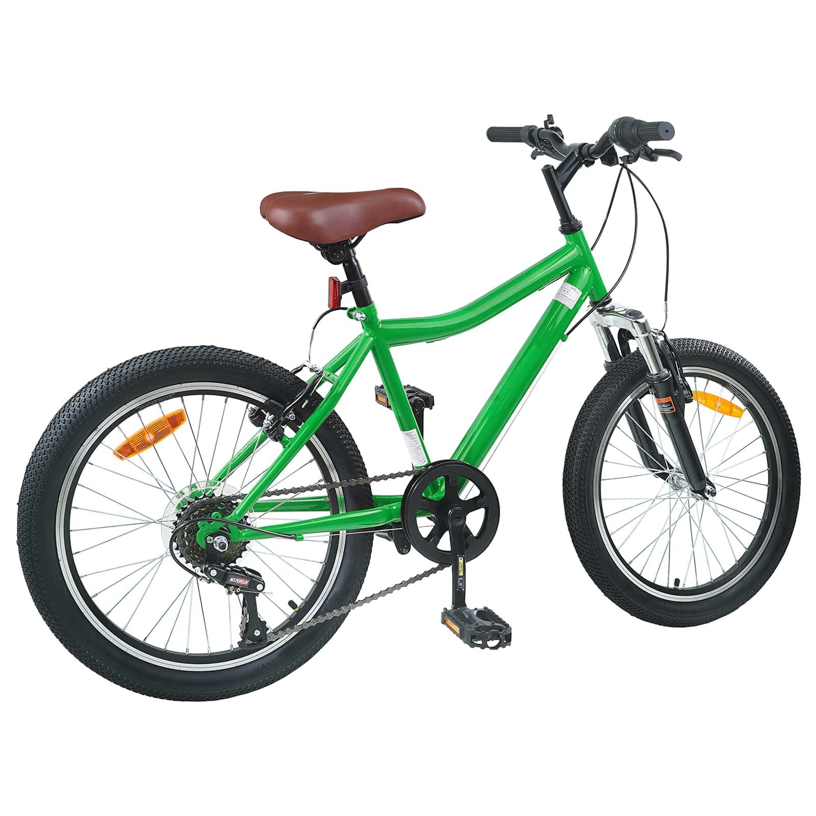 vidaXL Kinderfahrrad 158 x 53 x 100 cm Kinderfahrrad 24 Zoll 6-Speed für 8-12 Jahre alt Grü