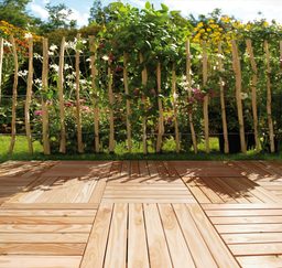 KONIFERA Holzfliesen aus hochwertigem Lärchenholz, Set, 10 St., 10 Fliesen à 50x50 cm