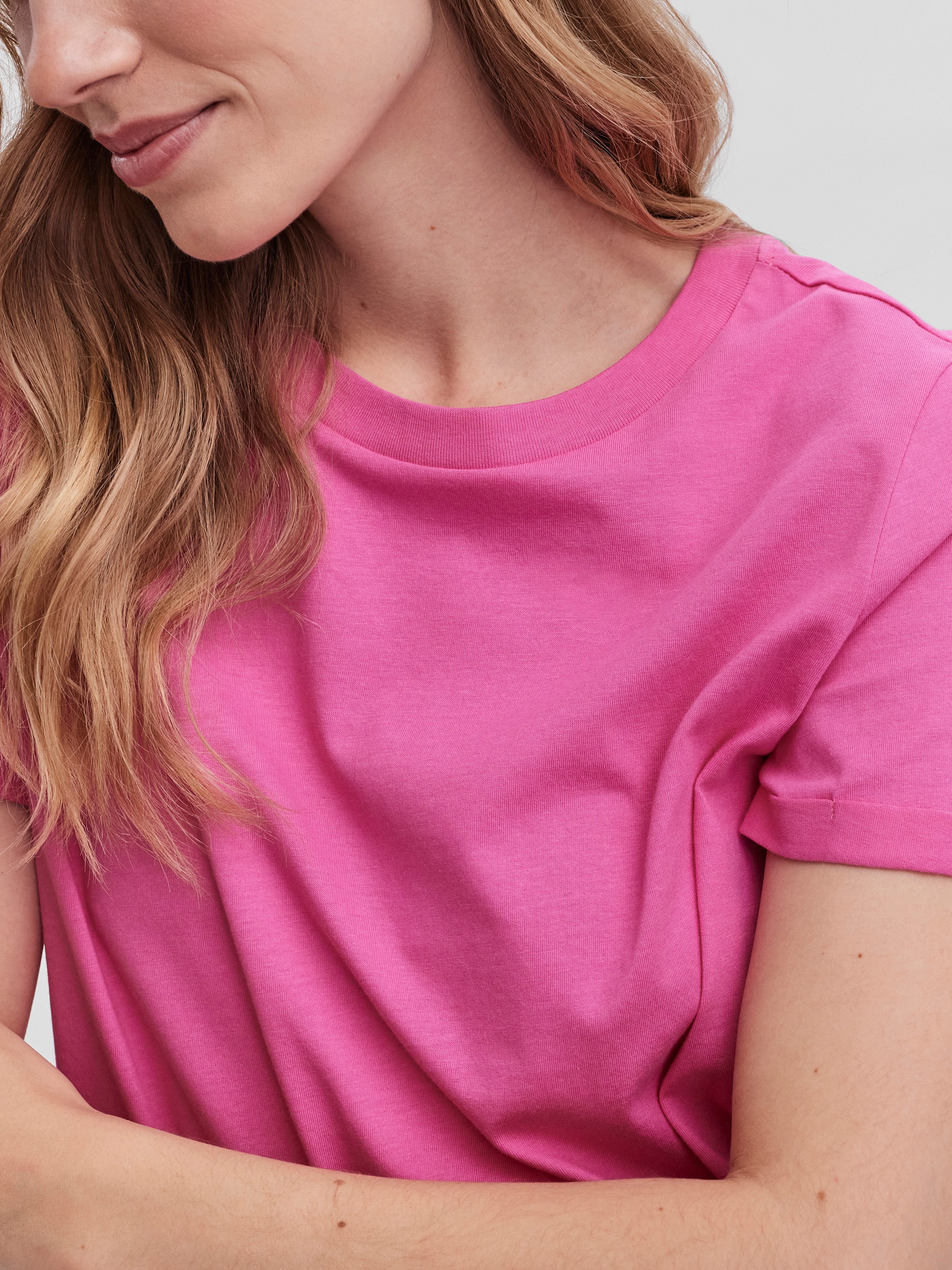 Vero Moda Kurzarmshirt VMPAULA S/S T-SHIRT NOOS Baumwolle, regular fit günstig online kaufen