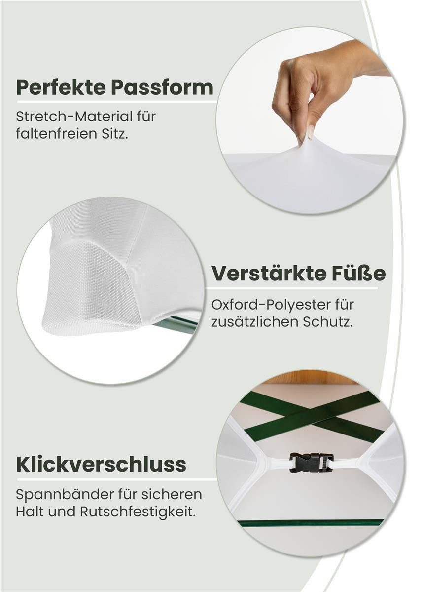 Gräfenstayn Hussen-Set Biertischhussen Bierzeltgarnitur 50cm 70cm, Biertischhussen-Set 3 tlg Bierzeltgarnitur 50cm oder 70cm breite – Bild 5 von 5
