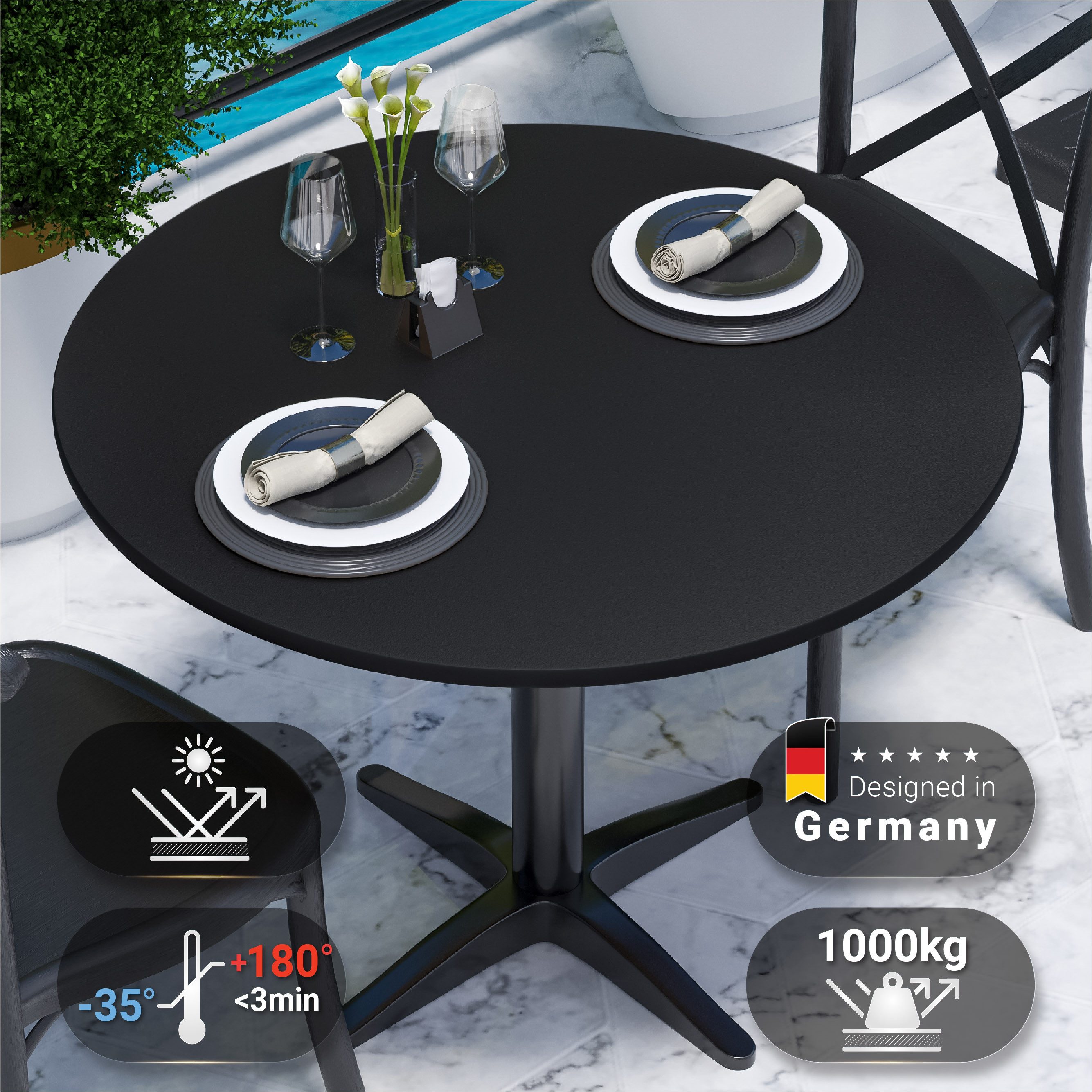 GGMMÖBEL Tischplatte COMPACT