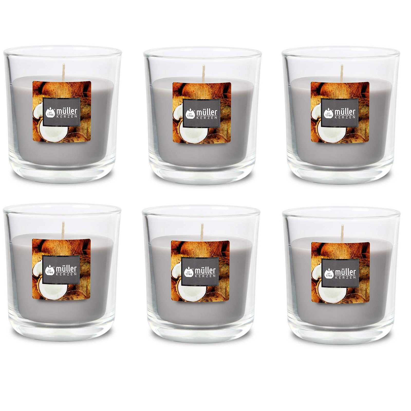 Gebr. Müller Kerzenfabrik AG Подсвечник Duft-Kerzenglas 65/70 mm Set 6 Stk. Verschiedene Aromen