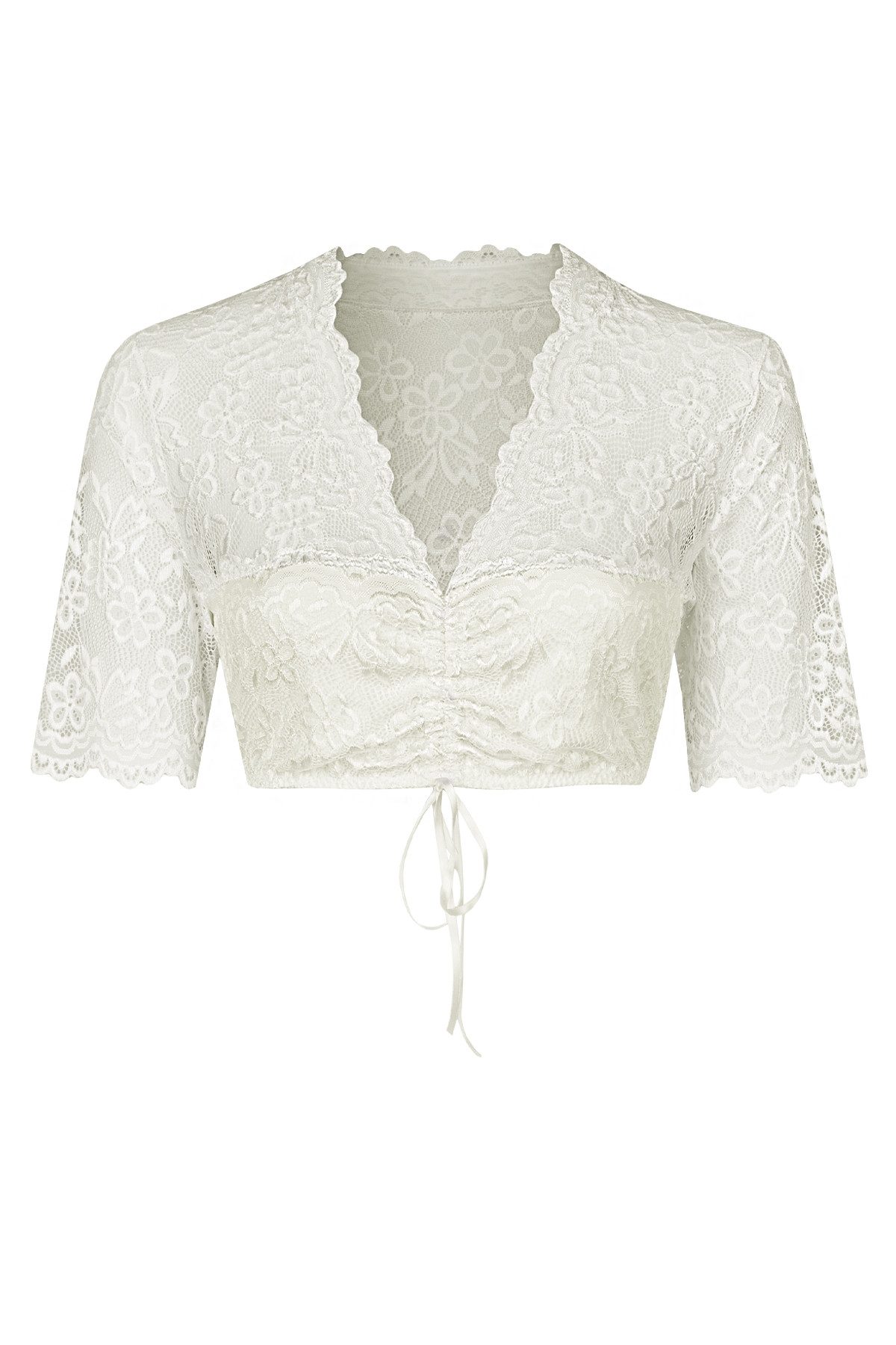 Nina Von C. Dirndlbluse Halbarm Spitzen 'Audrey' 16467326, Champagner