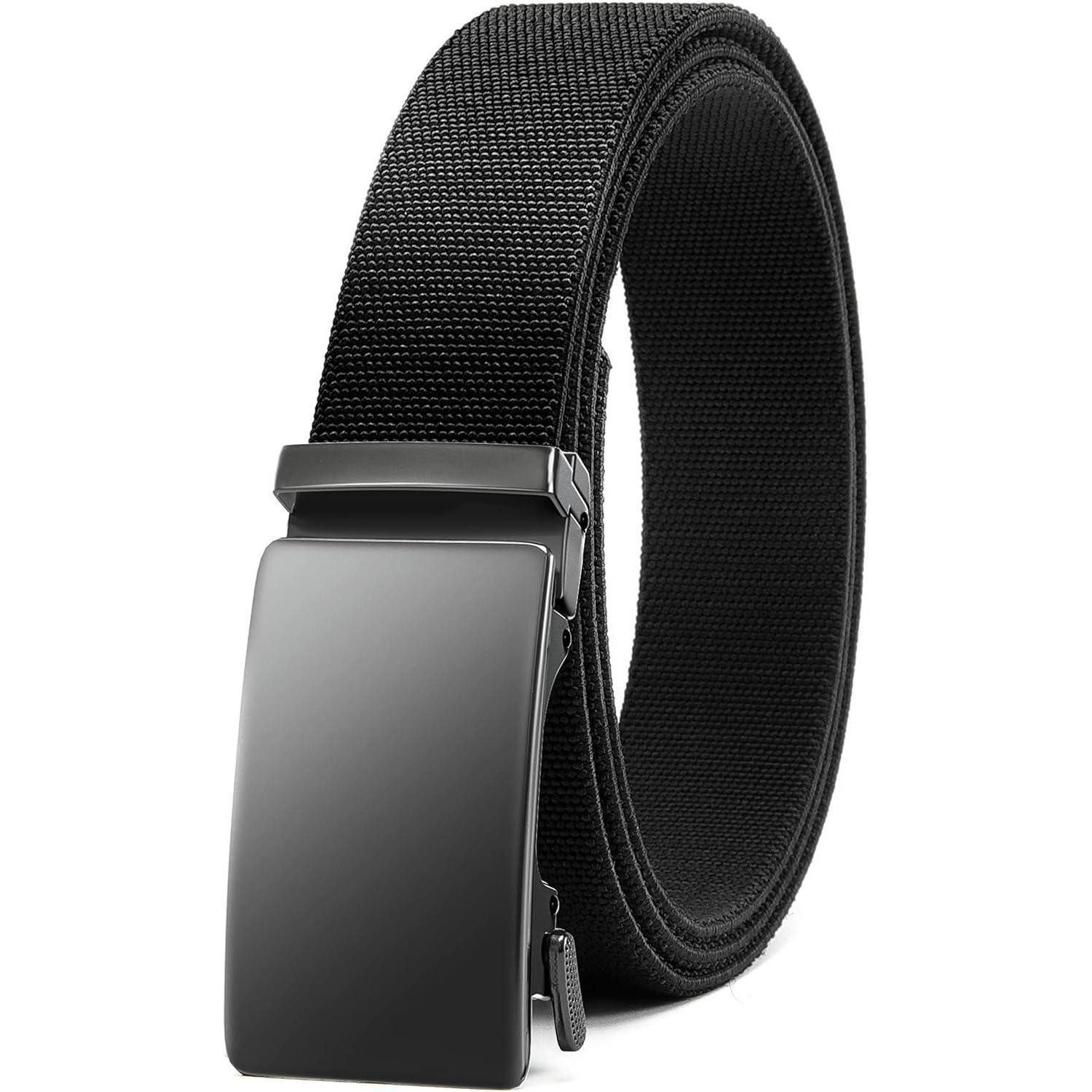 LuxusKollektion Stretchgürtel Automatik Gürtel Stoff Stretch dehnbar anthrazit-schwarz
