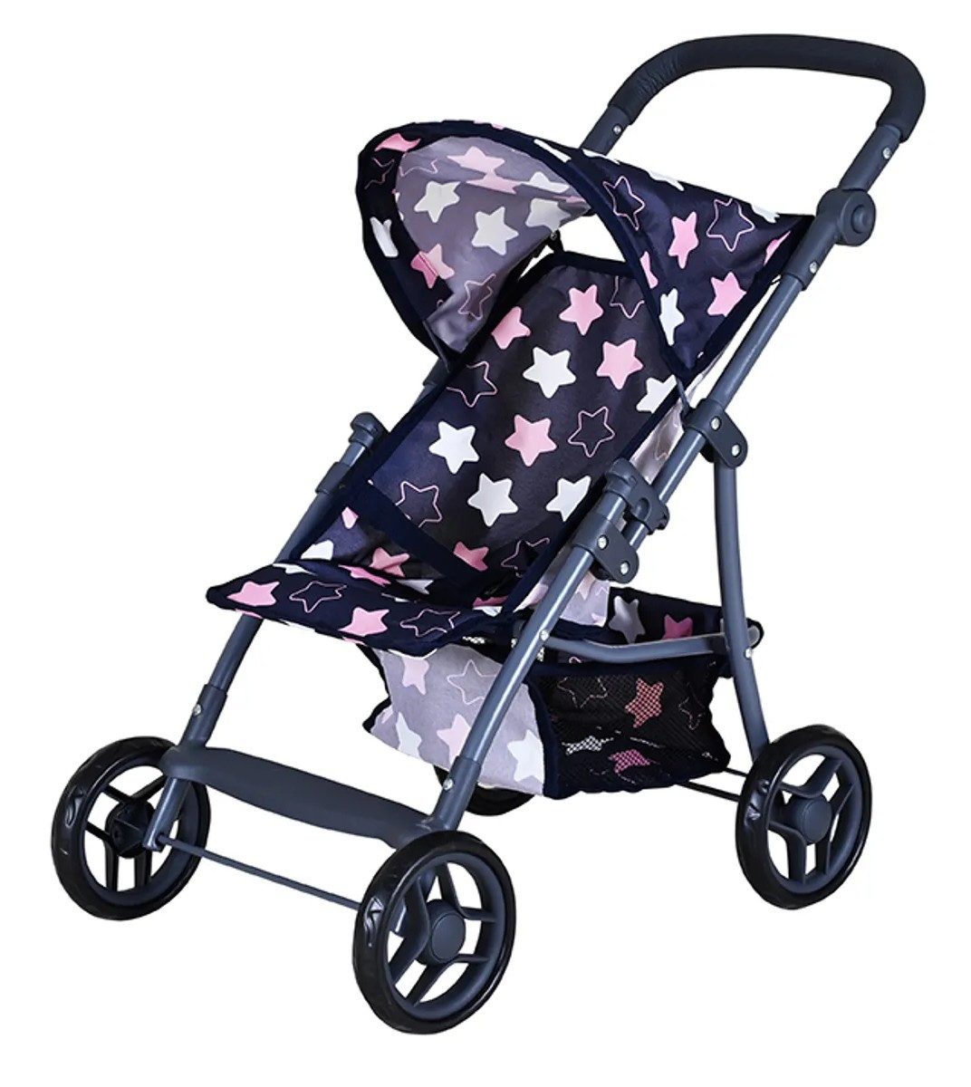 Knorrtoys® Puppen Accessoires-Set Knorrtoys 16843 - Puppenbuggy Liba Star Blue Pink, klappbar, Schieb...
