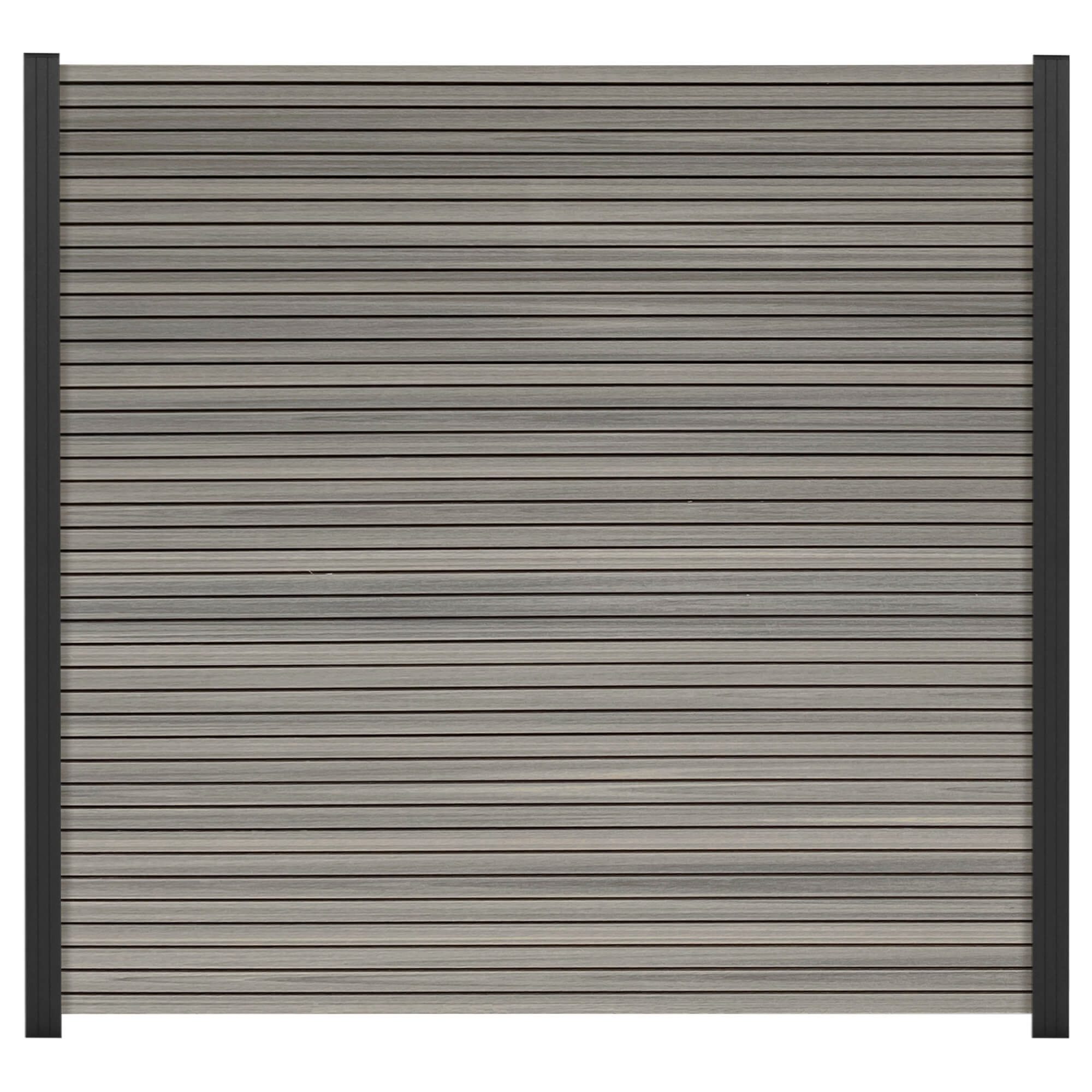 GartenLand Zaun Shadowline WPC Co-extrudiert ca. 180x180 cm, (Set, Ohne Pfosten, ca. 180x180 cm), Lamellen Co-Extrudiert, besonders haltbar, Pflegeleicht