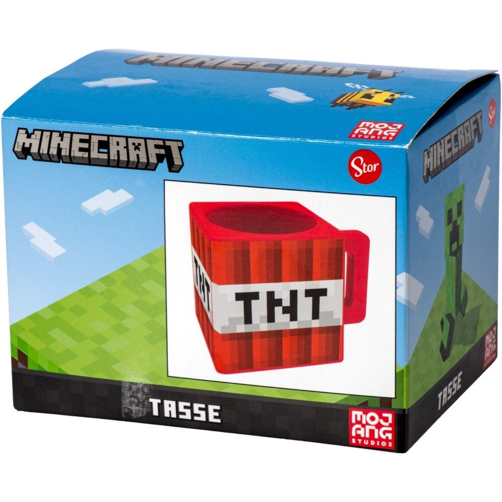 joojee Dekobecher joojee Minecraft TNT Cube Tasse - Keramiktasse für Fans. (Cube Tasse - Minecraft - TNT, Einzigartiges TNT Cube Design)