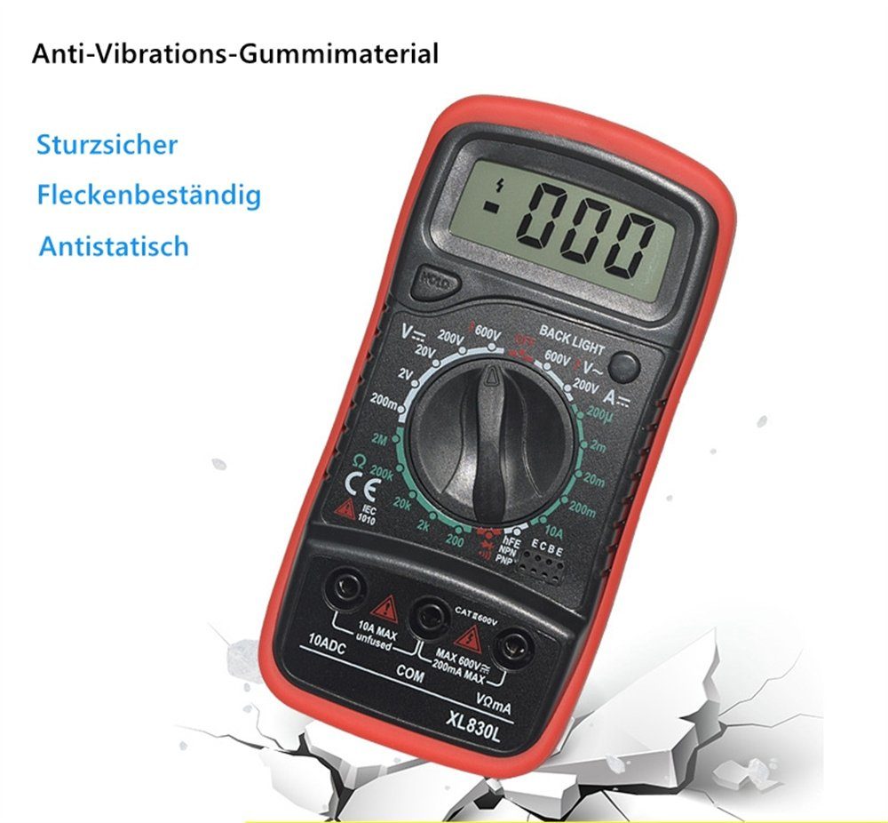 St) Multimeter Digital Multimeter AC/DC, Voltmeter Spannungsprüfer (1 Batterietester Atäsi