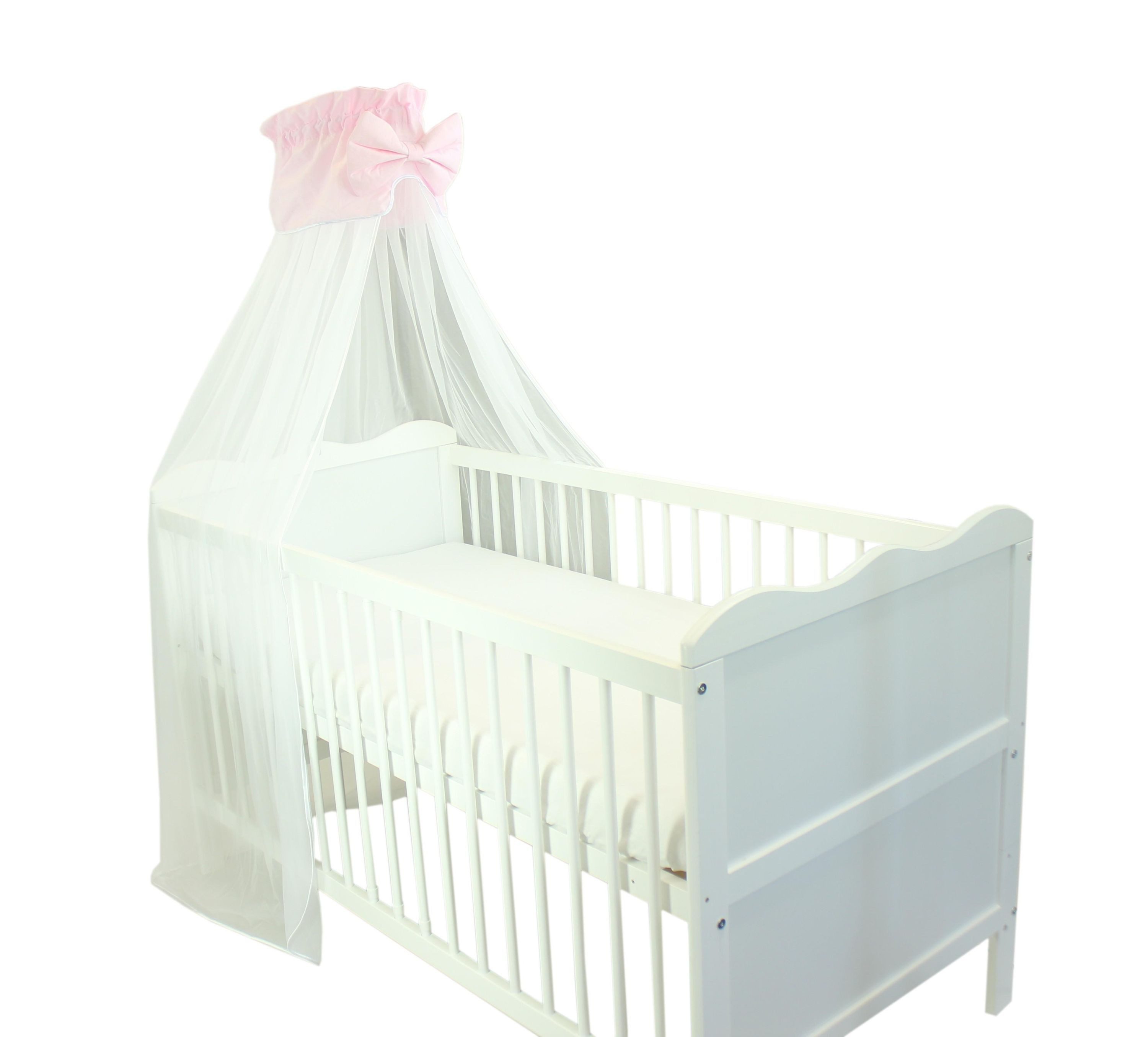 Betthimmel TupTam Babybett Himmel mit Schleife Transparent