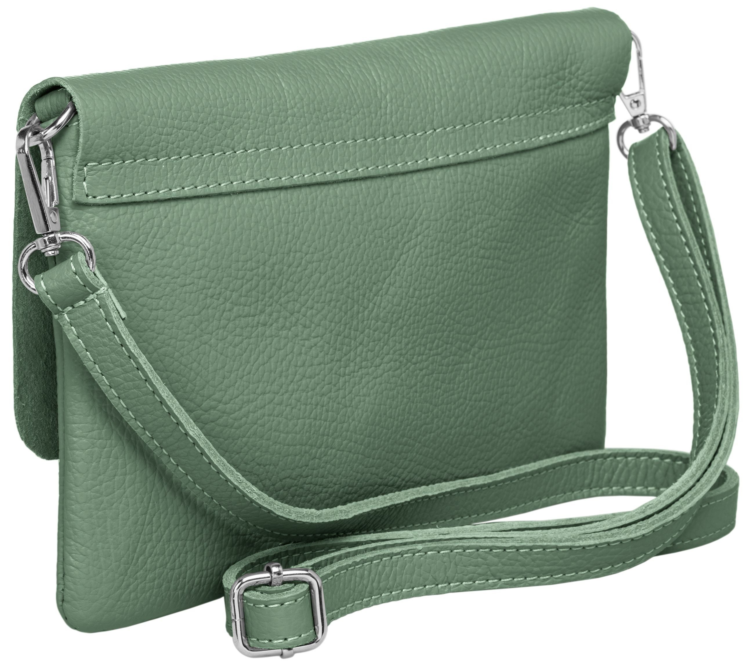 Caspar Clutch Abendtasche Damen Leder Handtasche - CLASSIC LINE - Modell No.835, leicht, elegant & unempfindlich - 100% Echtleder - Handmade in Italy