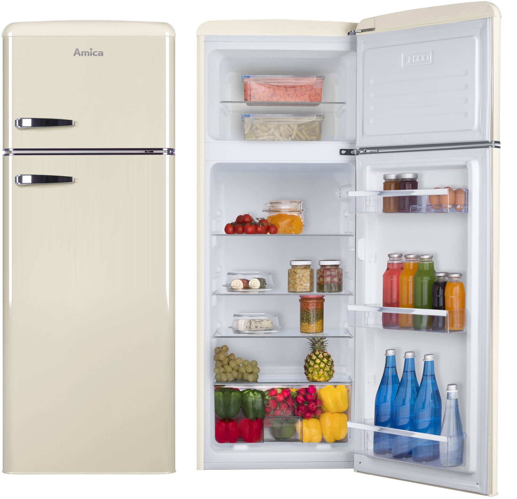 Amica Kühl-/Gefrierkombination DTR 374 190 B, 144 cm hoch, 55 cm breit – Bild 5 von 5