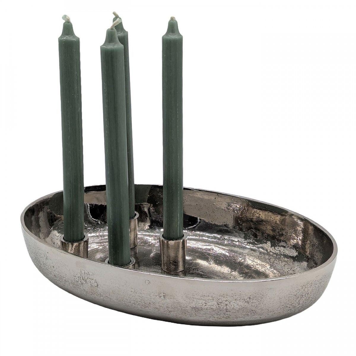 Lambert Windlicht Kerzenleuchter Adventsleuchter Fiore Nickel günstig online kaufen