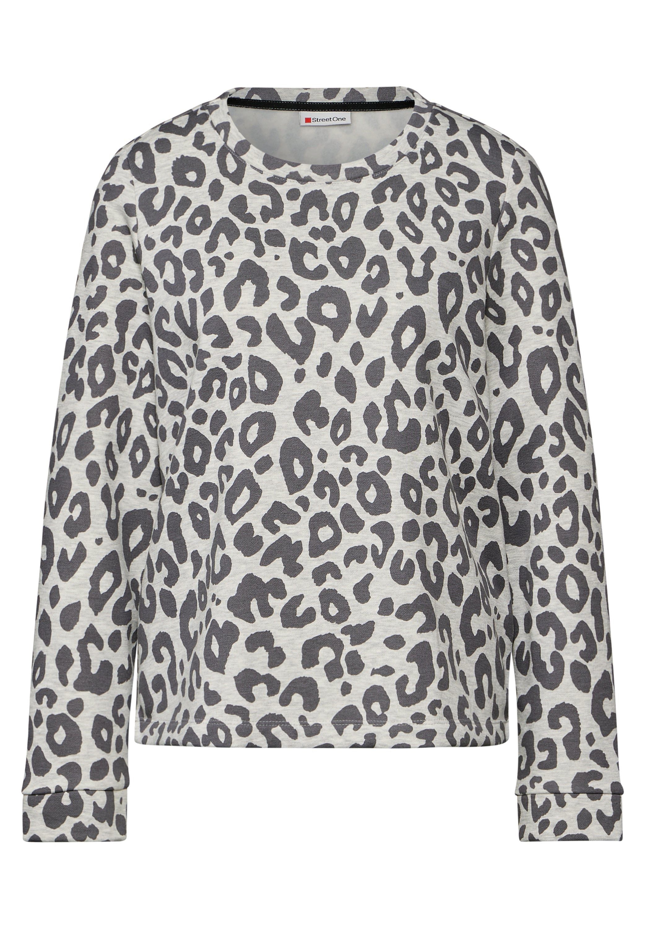 STREET ONE Sweatshirt Sweatshirt mit Leo-Muster günstig online kaufen
