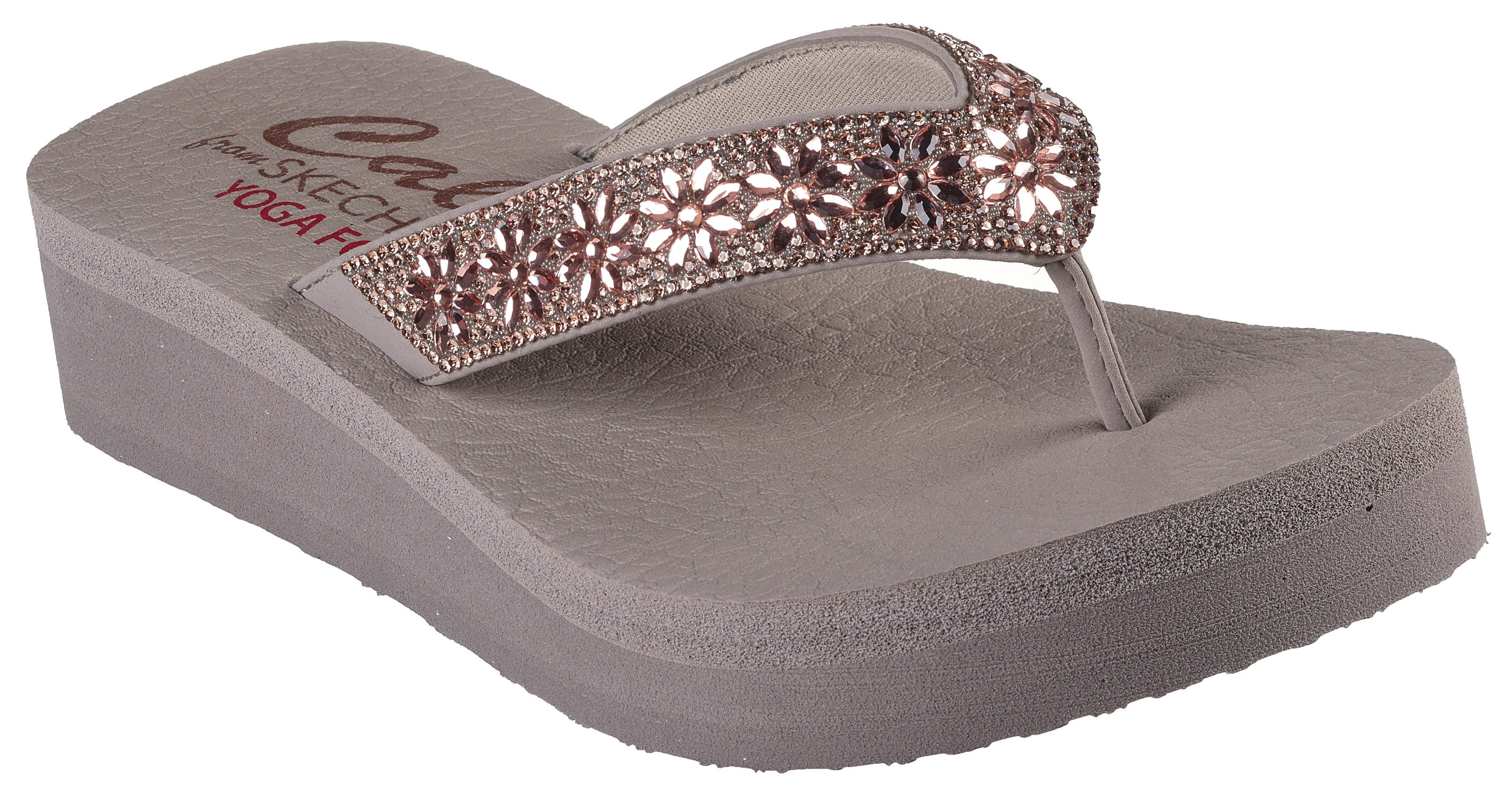 Skechers VINYASA-WILD DAISIES Zehentrenner mit Yoga Foam günstig online kaufen