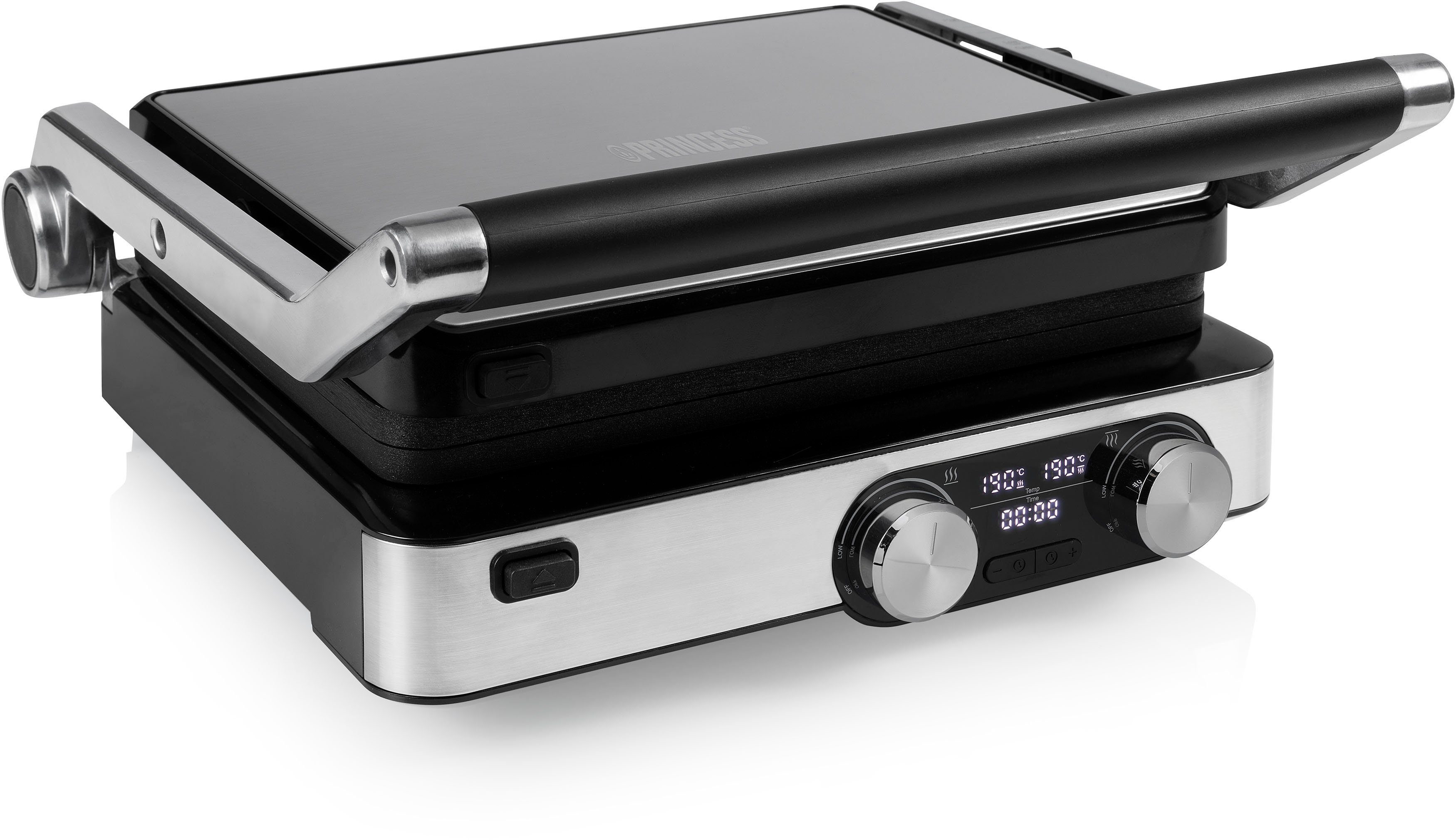 PRINCESS Kontaktgrill 117310 Digital Grill Master Pro, 2000 W, 2 einstellbare Thermostate - Digitales Bedienfeld