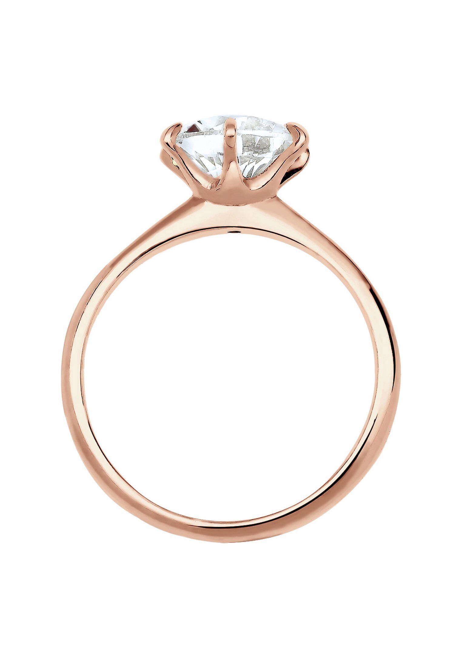 Elli Verlobungsring Verlobungsring Weiß 925 Silber, mit Kristallen von Swarovski®