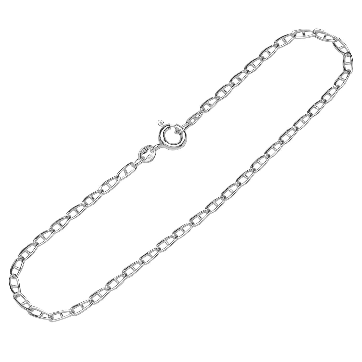 Silberarmband Armband 925 Sterling Silber 19cm Steg Langpanzerke