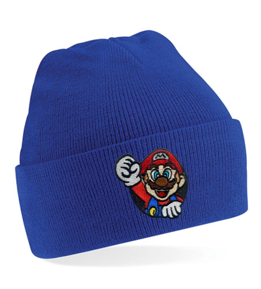 Mario & Erwachsenen Brownie Mütze Blondie Luigi Fight Beanie Yoshi Unisex Royalblau Stick